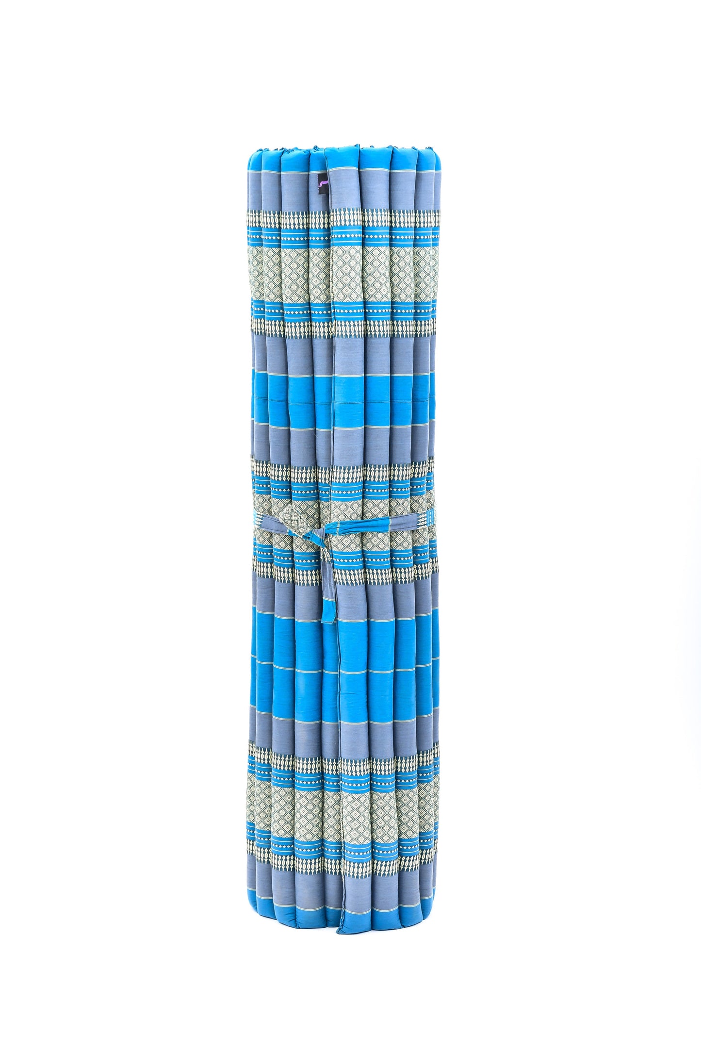 Kapok Roll-Up Mattress – Foldable Sleeping & Relax Mat with Cotton Cover for Home & Outdoor Use, Sf22 - Blue, XL: 75x57
