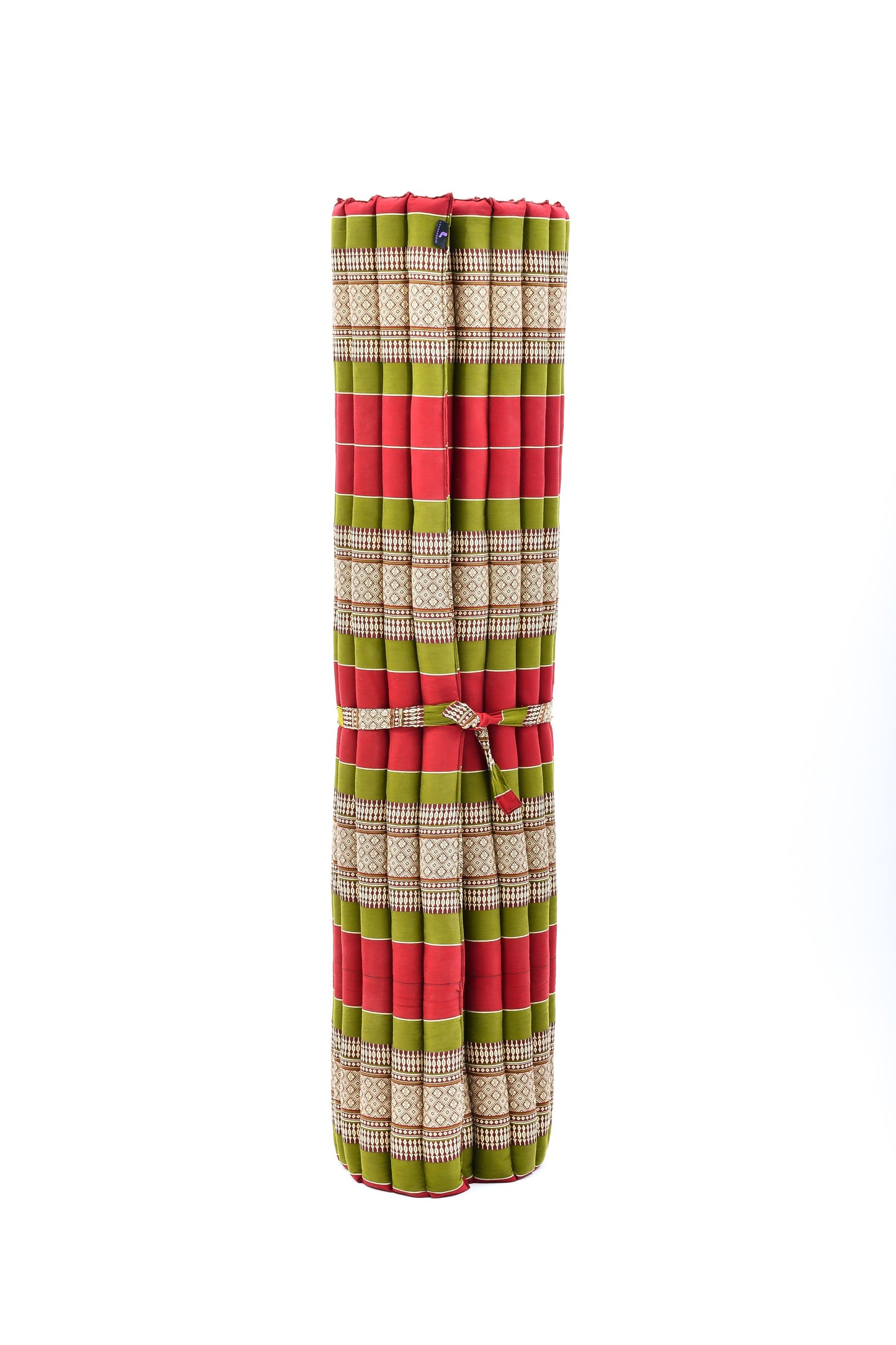 Kapok Roll-Up Mattress – Foldable Sleeping & Relax Mat with Cotton Cover for Home & Outdoor Use, Sf11 - Red, Green, XL: 75x57
