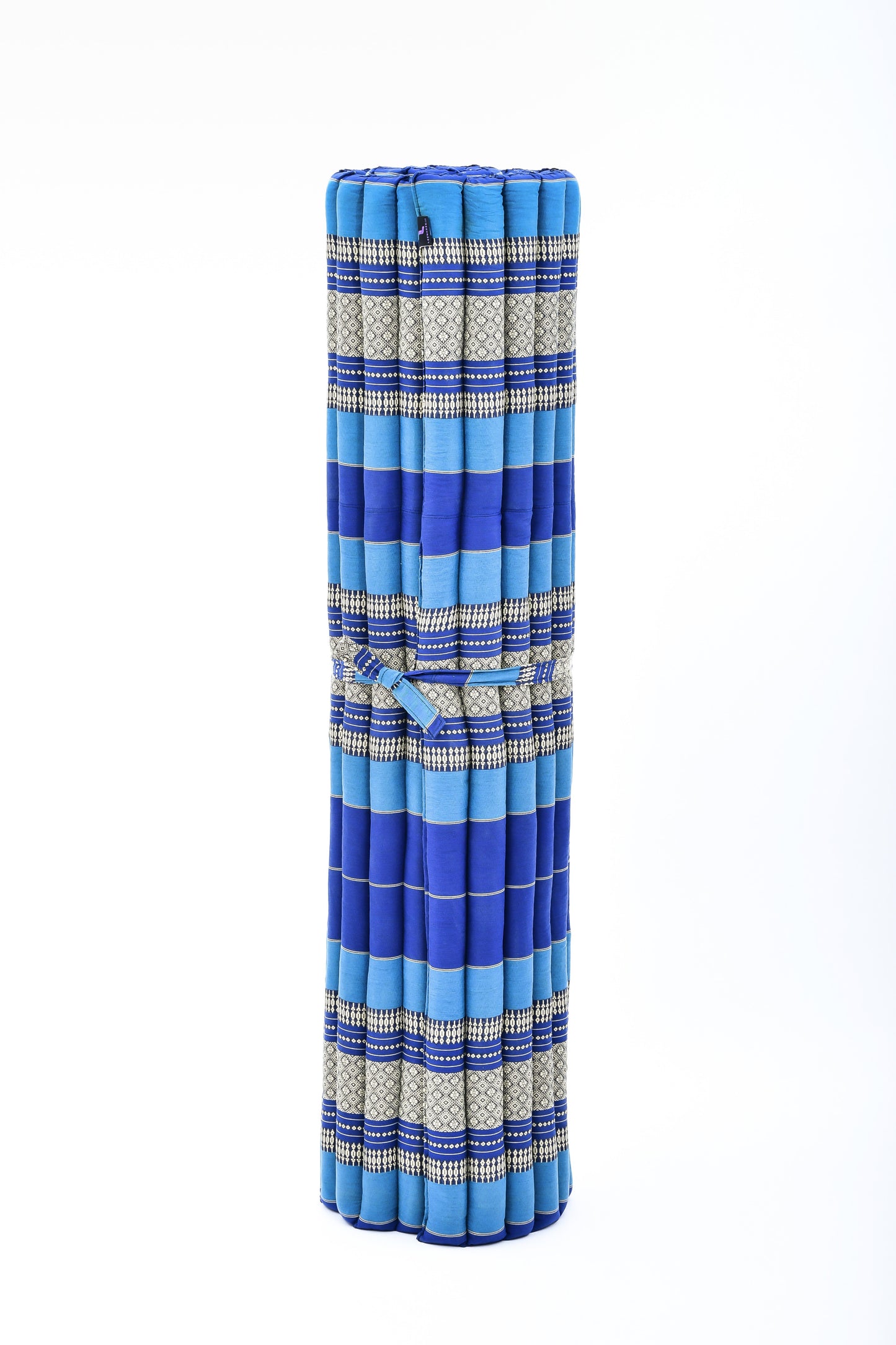 Kapok Roll-Up Mattress – Foldable Sleeping & Relax Mat with Cotton Cover for Home & Outdoor Use, Sf28 - Blue, XL: 75x57