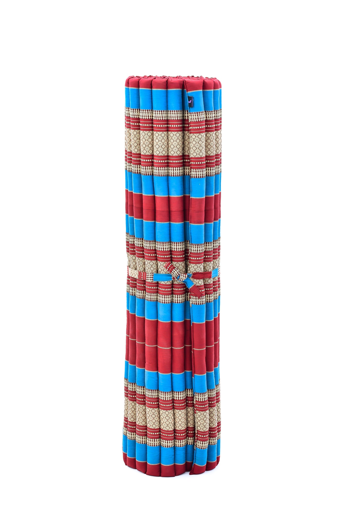Kapok Roll-Up Mattress – Foldable Sleeping & Relax Mat with Cotton Cover for Home & Outdoor Use, Sf27 - Blue, Red, XL: 75x57
