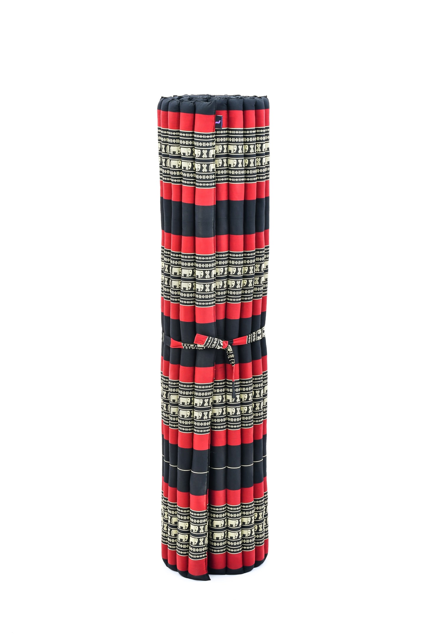Kapok Roll-Up Mattress – Foldable Sleeping & Relax Mat with Cotton Cover for Home & Outdoor Use, Sf13 - Red, Black, XL: 75x57