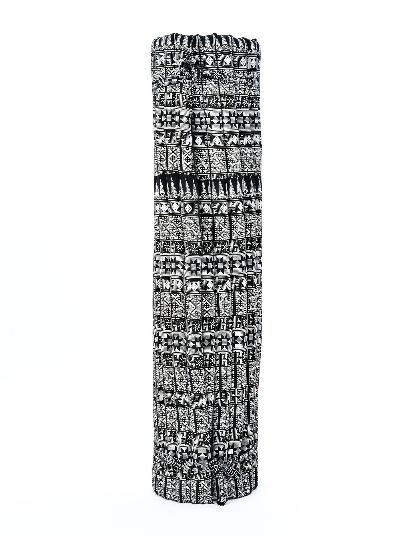 Kapok Roll-Up Mattress – Foldable Sleeping & Relax Mat with Cotton Cover for Home & Outdoor Use, Cbt4 - Black, XL: 75x57