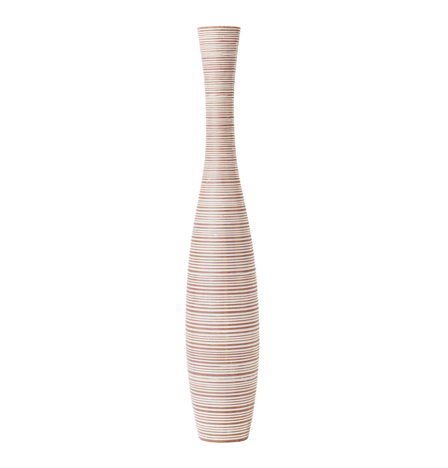 Large Resin Floor Vase – Stylish Waterproof Vase for Fresh & Dried Flowers, white wash, 26 inches