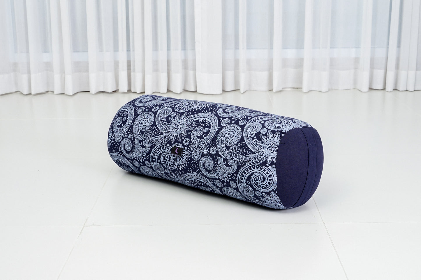 Large Yoga Bolster – Kapok-Filled Meditation Cushion with Cotton Cover, Cbt1 - Blue