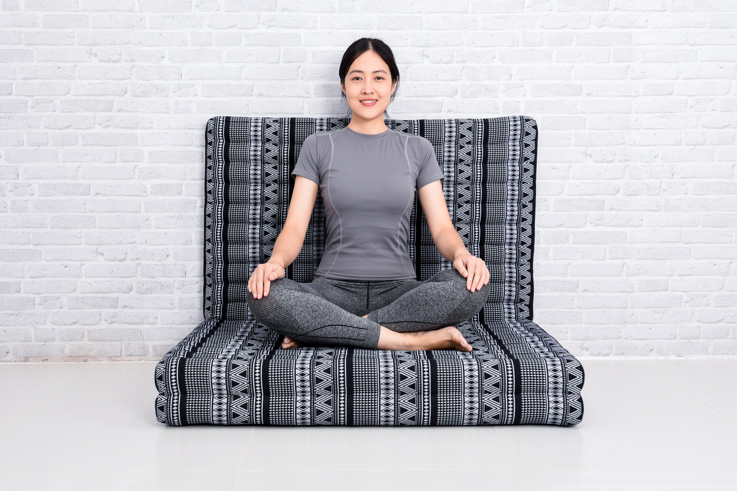 Kapok Folding Mattress – Thick Cotton Padded Guest Bed for Home, Sleeping & Mindfulness Corner, Cbt3 - Black, L: 79x39
