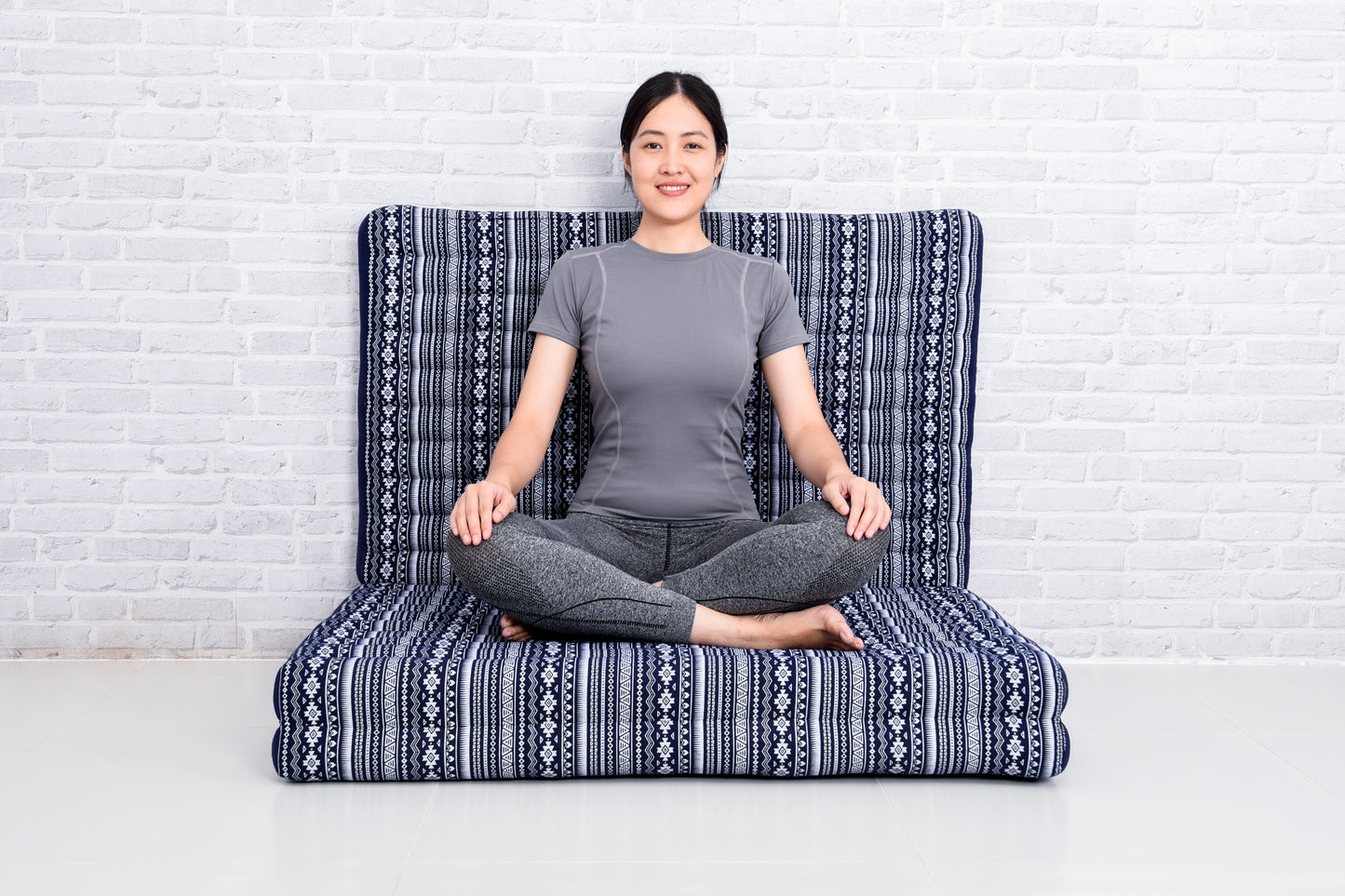 Kapok Folding Mattress – Thick Cotton Padded Guest Bed for Home, Sleeping & Mindfulness Corner, Cbt2 - Dark Blue, L: 79x39