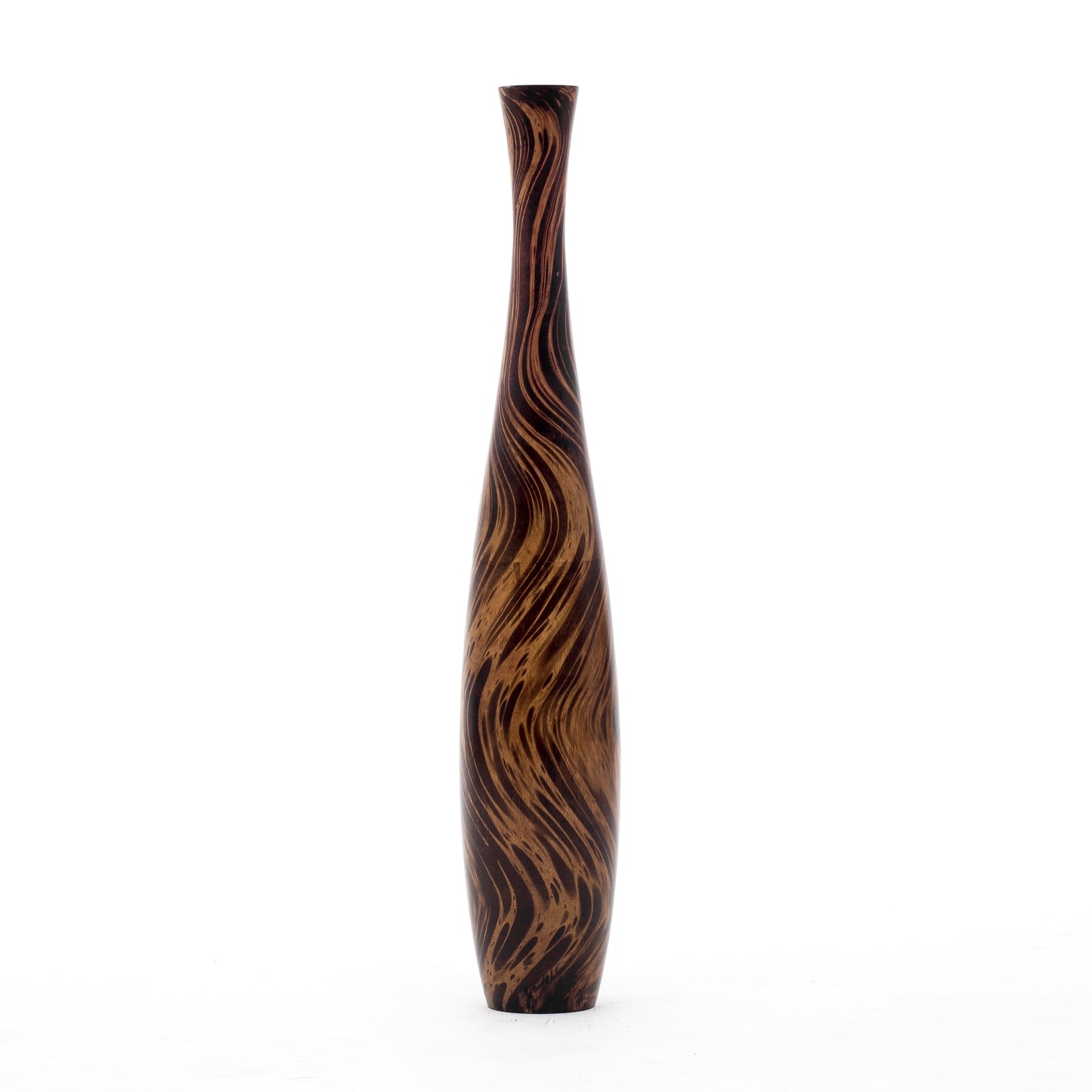 Large Mango Wood Floor Vase – Handcrafted Decorative Highlight from Thailand