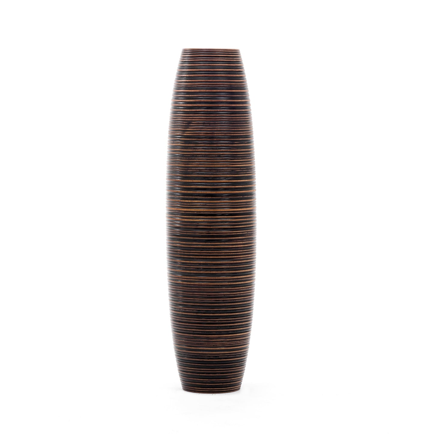 Large Mango Wood Floor Vase – Handcrafted Decorative Highlight from Thailand