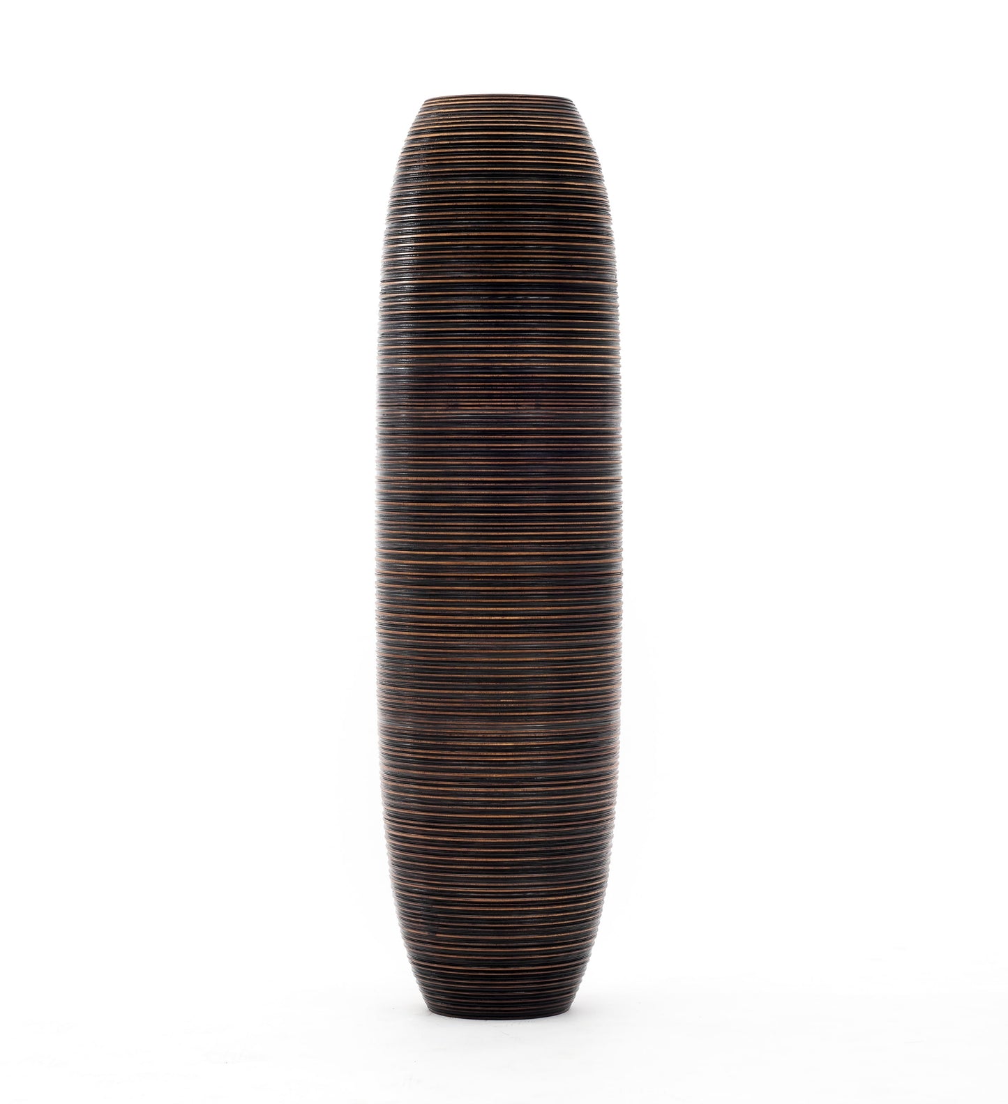 Large Mango Wood Floor Vase – Handcrafted Decorative Highlight from Thailand