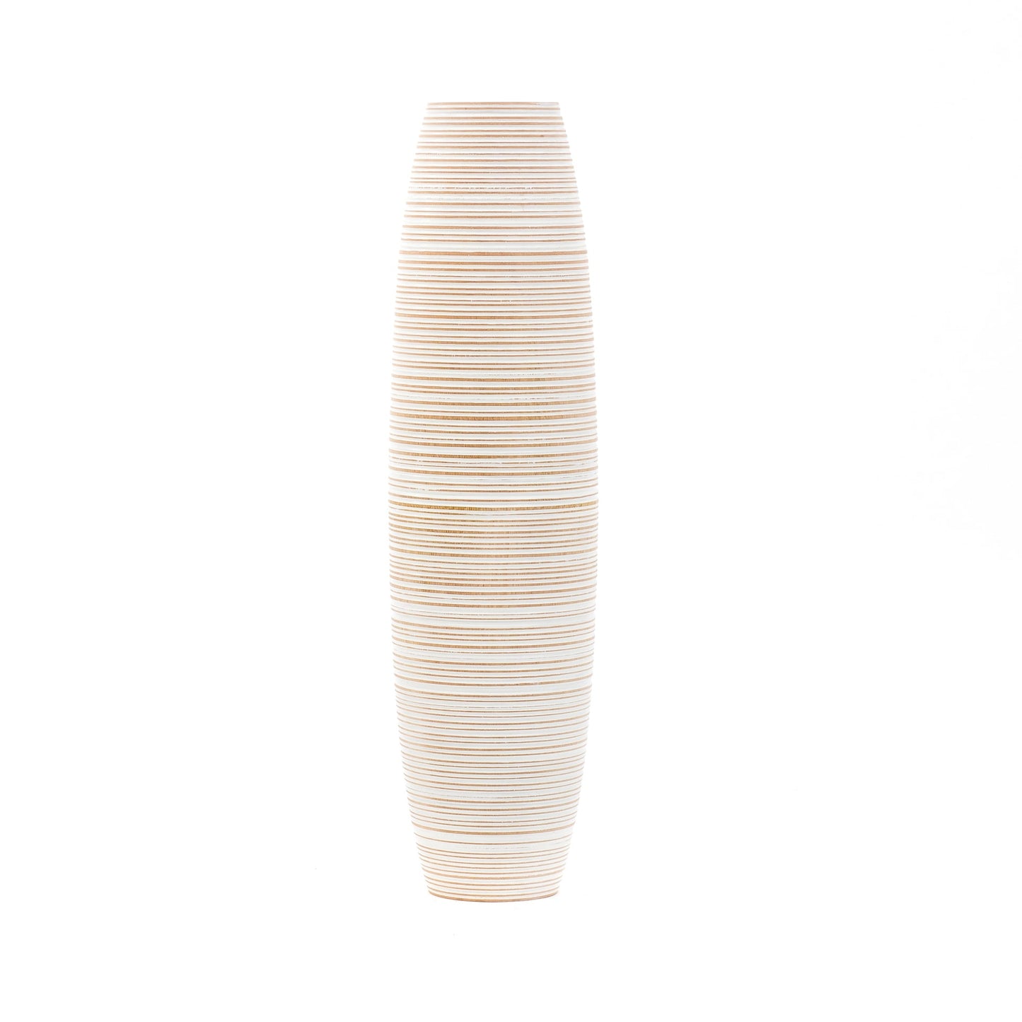 Large Mango Wood Floor Vase – Handcrafted Decorative Highlight from Thailand