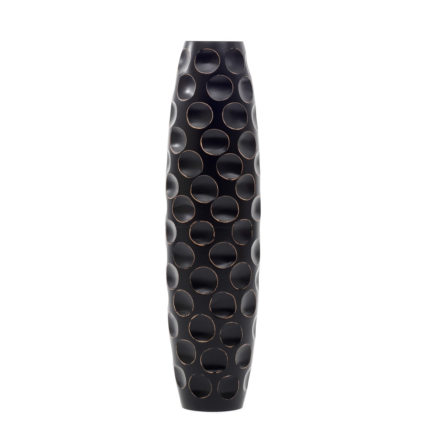 Large Mango Wood Floor Vase – Handcrafted Decorative Highlight from Thailand