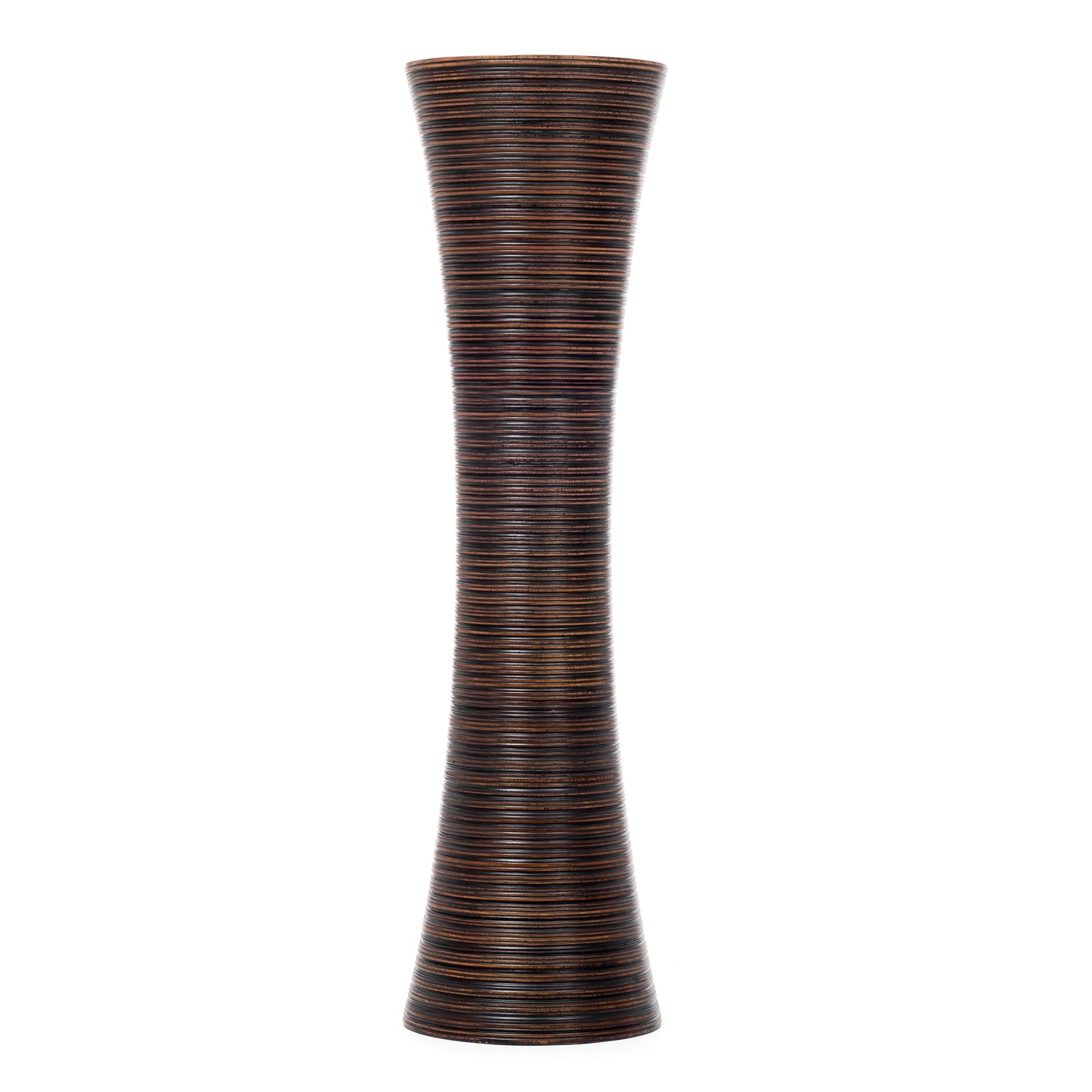 Large Mango Wood Floor Vase – Handcrafted Decorative Highlight from Thailand