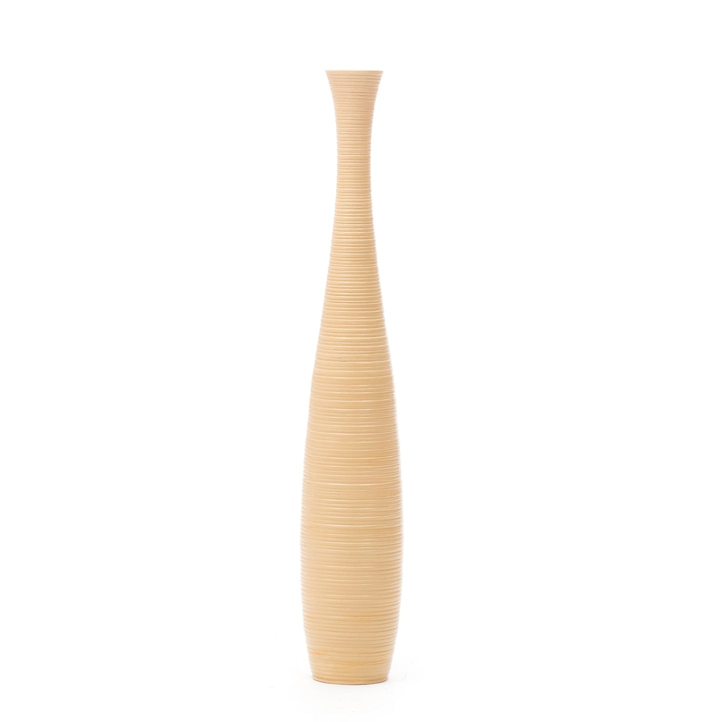 Large Mango Wood Floor Vase – Handcrafted Decorative Highlight from Thailand