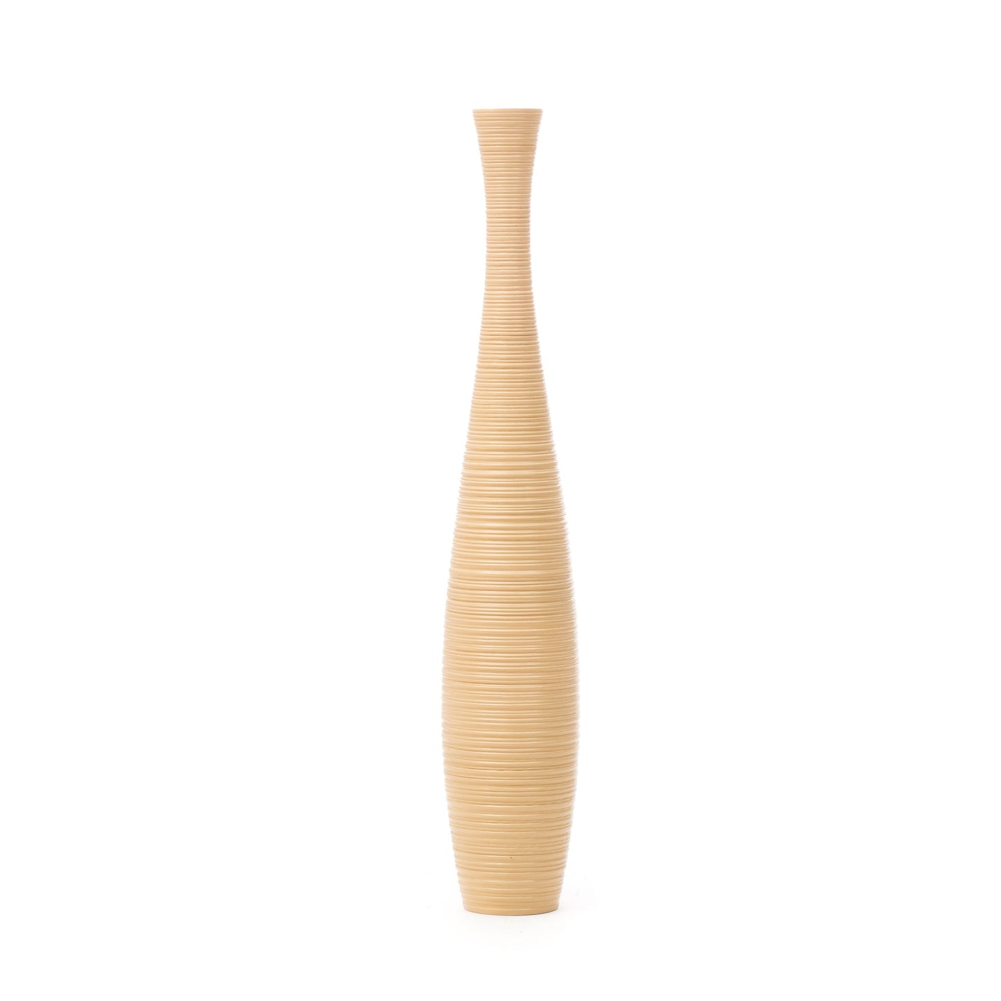 Large Mango Wood Floor Vase – Handcrafted Decorative Highlight from Thailand
