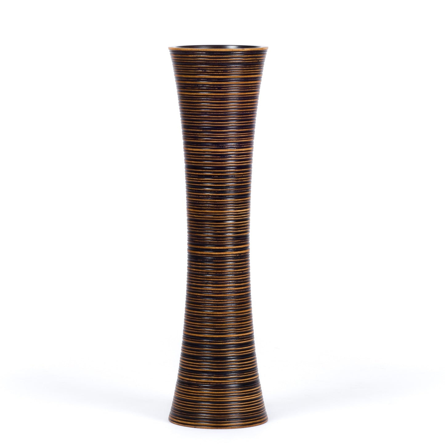 Large Mango Wood Floor Vase – Handcrafted Decorative Highlight from Thailand