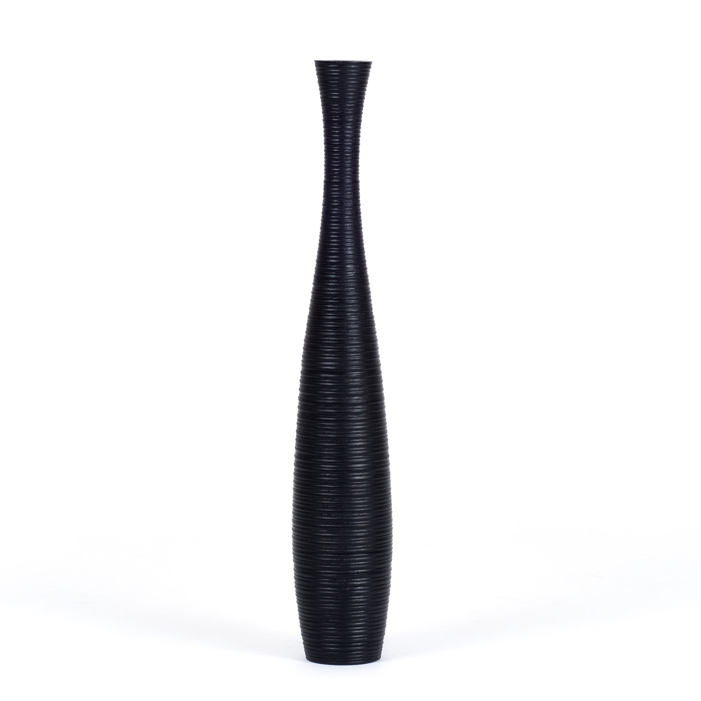 Large Mango Wood Floor Vase – Handcrafted Decorative Highlight from Thailand