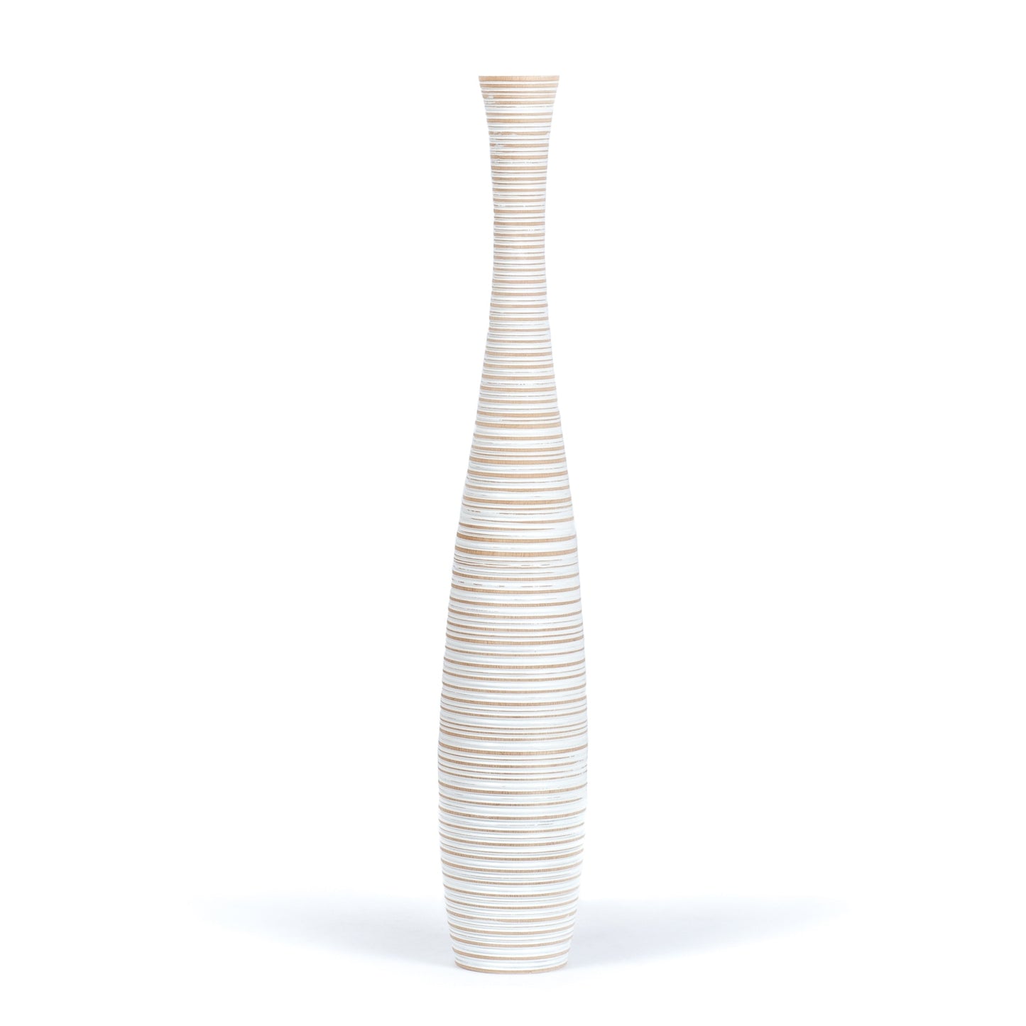 Large Mango Wood Floor Vase – Handcrafted Decorative Highlight from Thailand