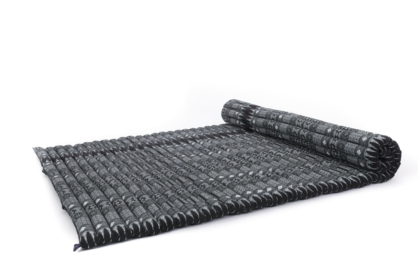Kapok Roll-Up Mattress – Foldable Sleeping & Relax Mat with Cotton Cover for Home & Outdoor Use, Cbt4 - Black, XL: 75x57