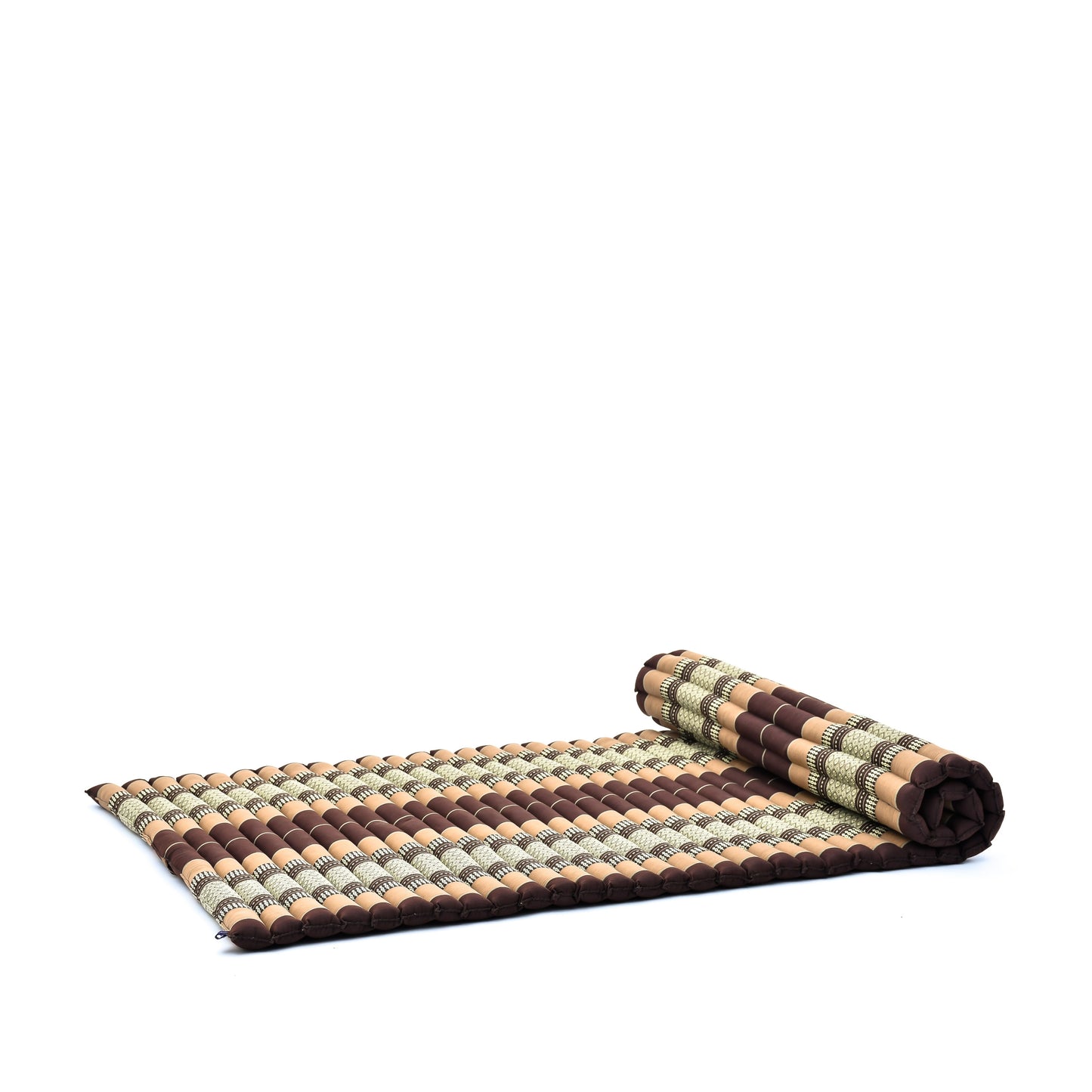 Kapok Roll-Up Mattress – Foldable Sleeping & Relax Mat with Cotton Cover for Home & Outdoor Use, Sf10 - Brown, L: 75x39
