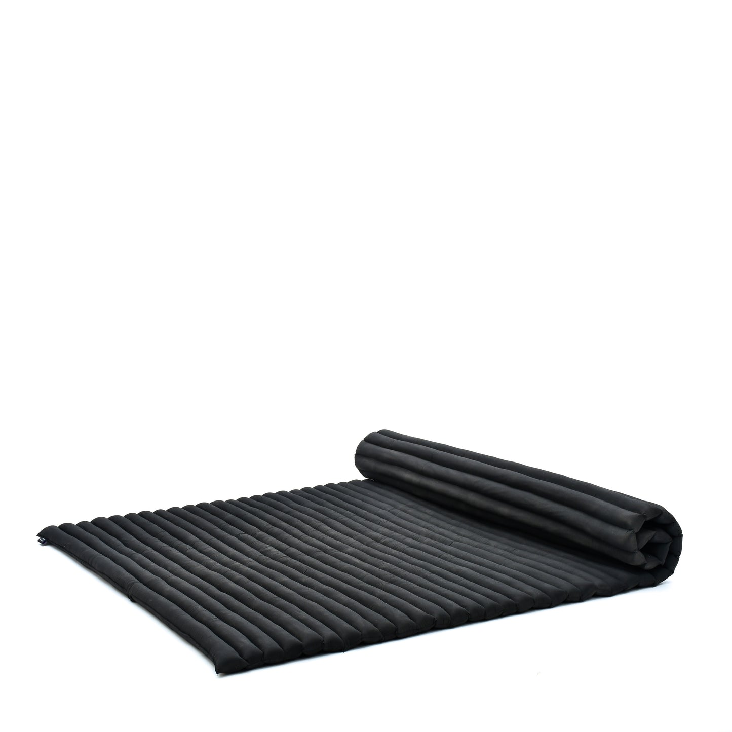 Kapok Roll-Up Mattress – Foldable Sleeping & Relax Mat with Cotton Cover for Home & Outdoor Use, Cl02 - Black, XL: 75x57