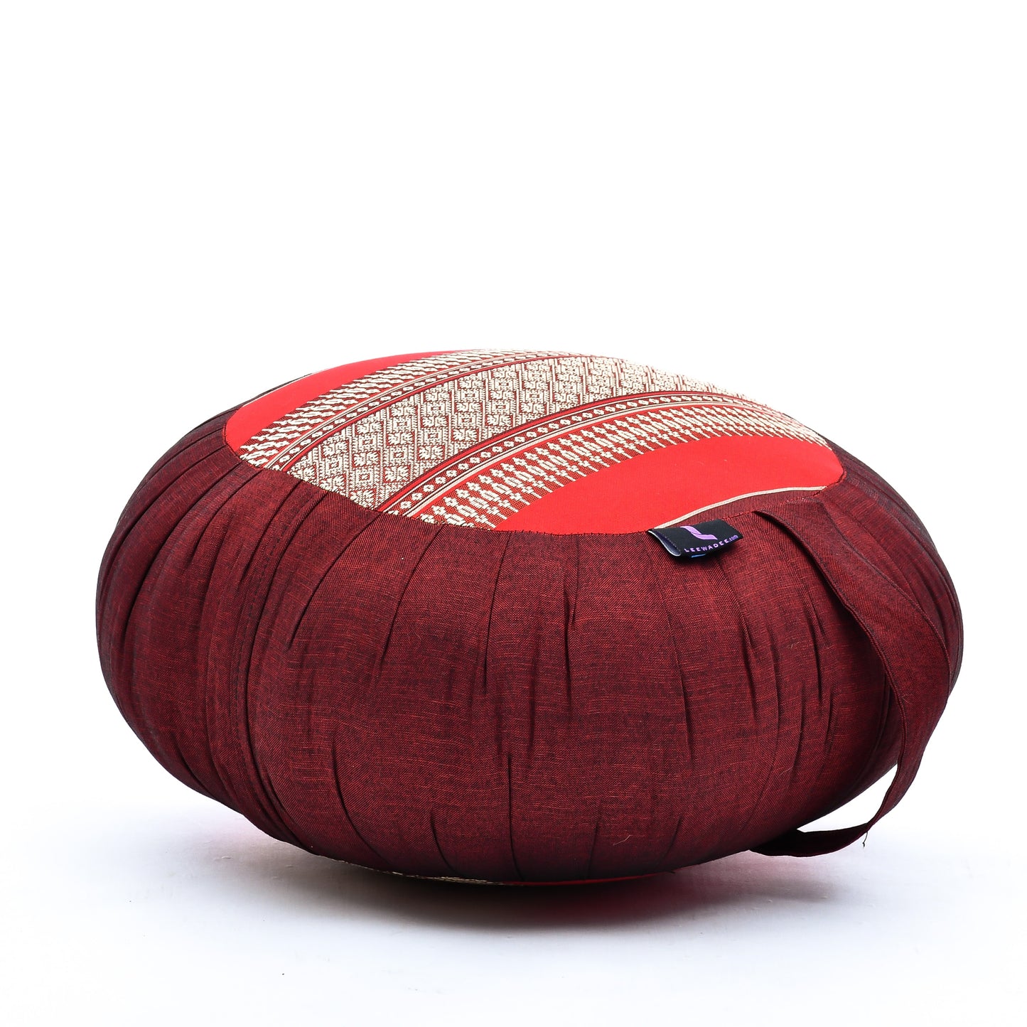 Leewadee Zafu Yoga Pillow, 33 x 15 cm, Light Blue, Sf24 - Red, Brown