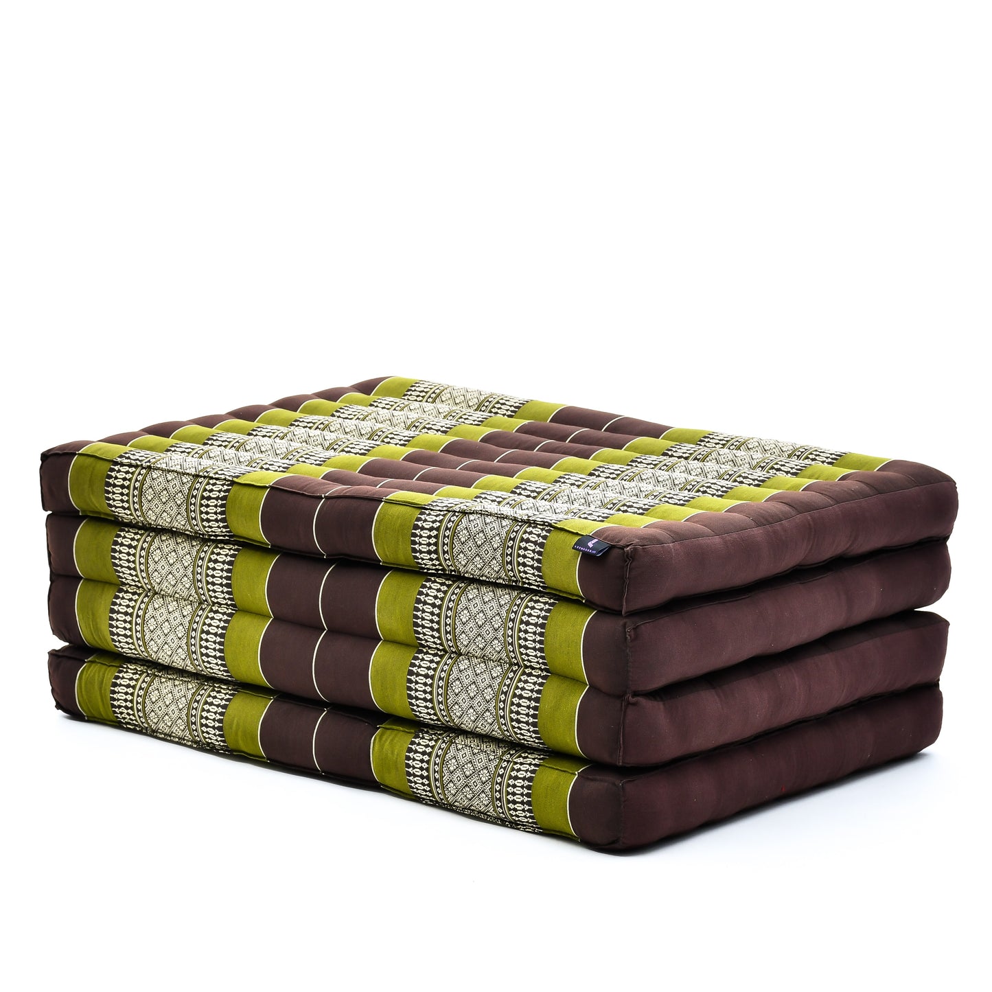 Kapok Folding Mattress – Thick Cotton Padded Guest Bed for Home, Sleeping & Mindfulness Corner, Sf20 - Brown, Green, M: 79x28