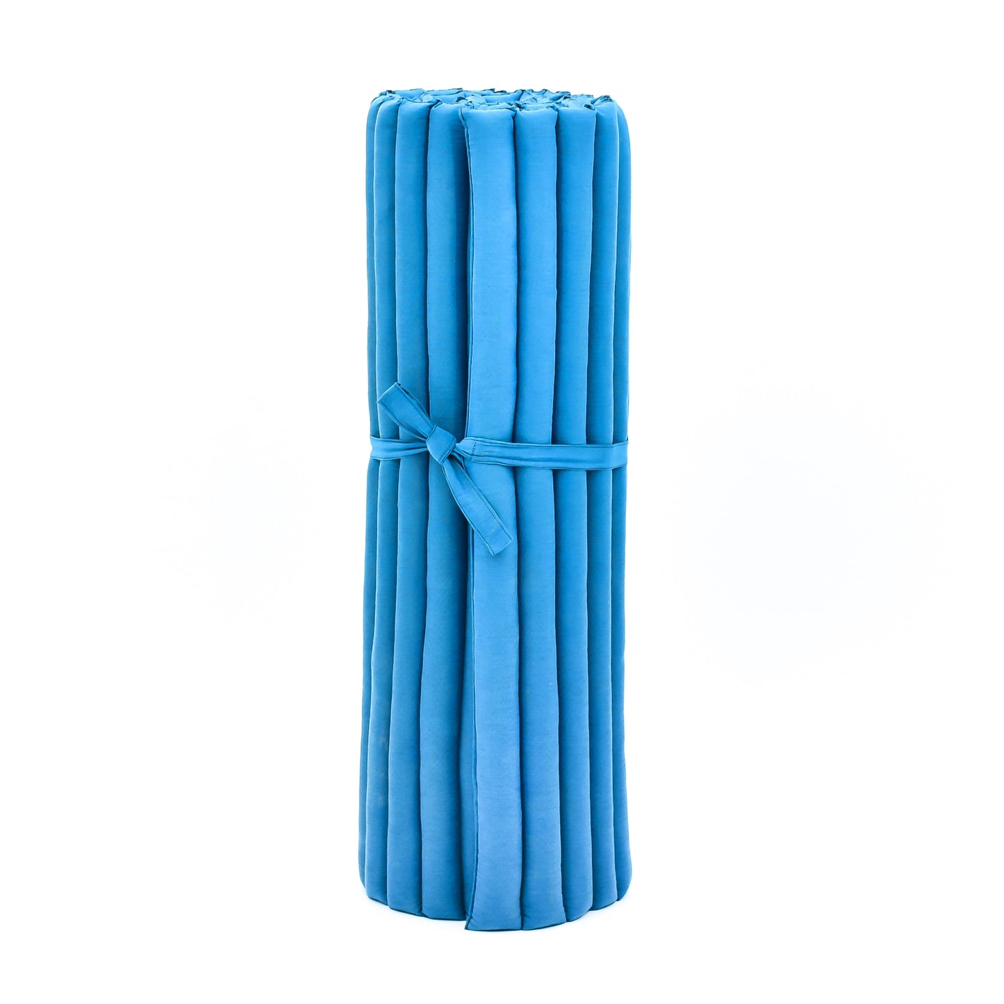 Kapok Roll-Up Mattress – Foldable Sleeping & Relax Mat with Cotton Cover for Home & Outdoor Use, Cl22 - Light Blue, L: 75x39