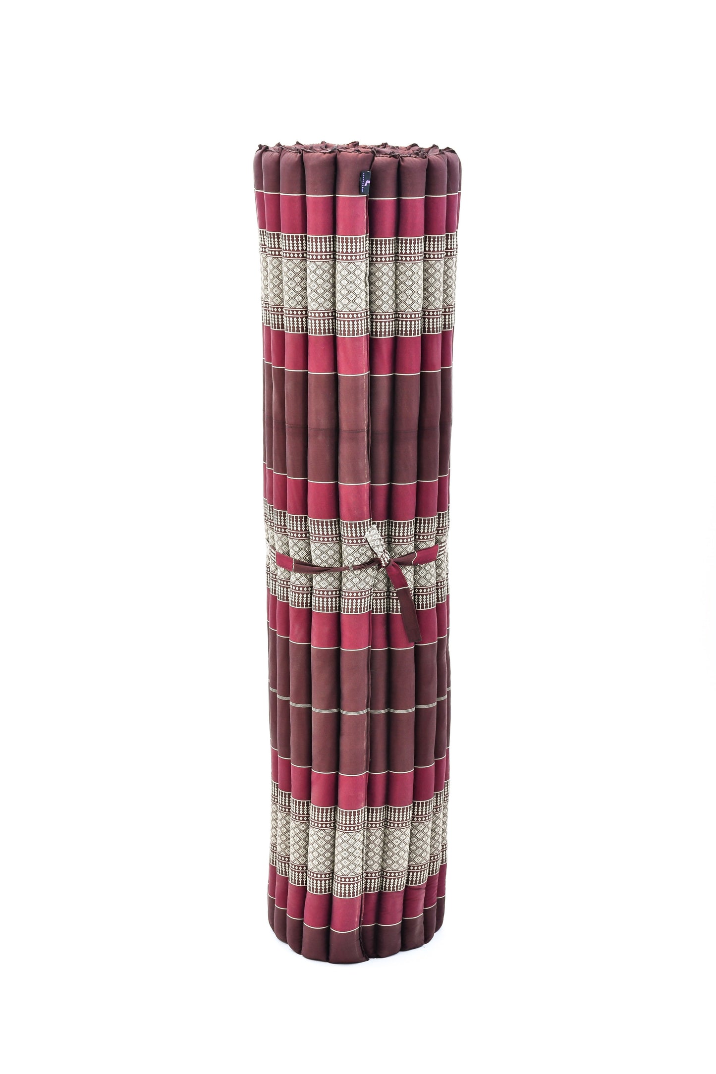 Kapok Roll-Up Mattress – Foldable Sleeping & Relax Mat with Cotton Cover for Home & Outdoor Use, Sf19 - Red, Brown, XL: 75x57