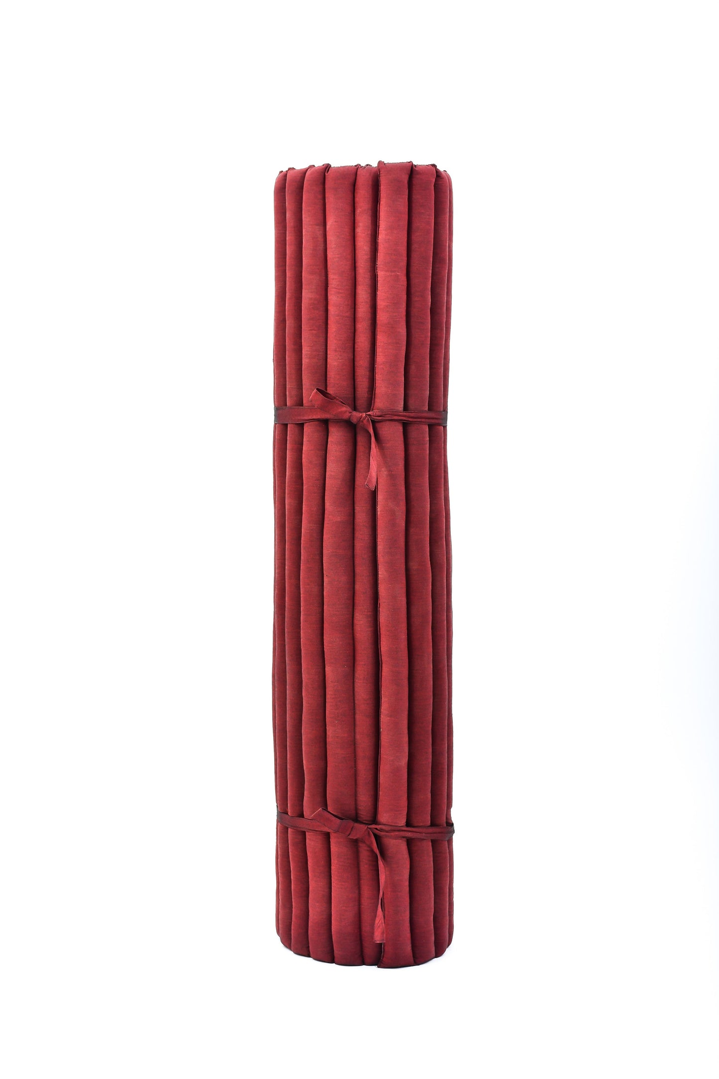 Kapok Roll-Up Mattress – Foldable Sleeping & Relax Mat with Cotton Cover for Home & Outdoor Use, Cl24 - Red, XL: 75x57