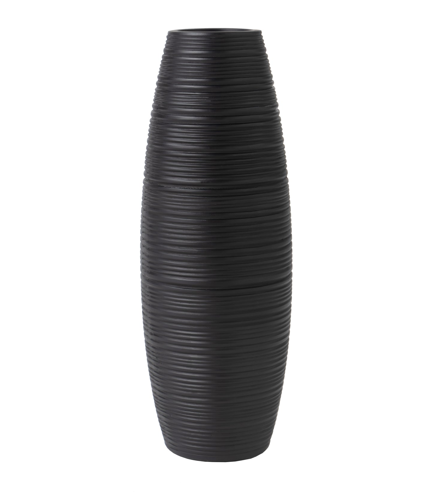 Compact Resin Vase – Stylish Waterproof Decorative Vase for Floor, Table or Shelf, black, 13 inches
