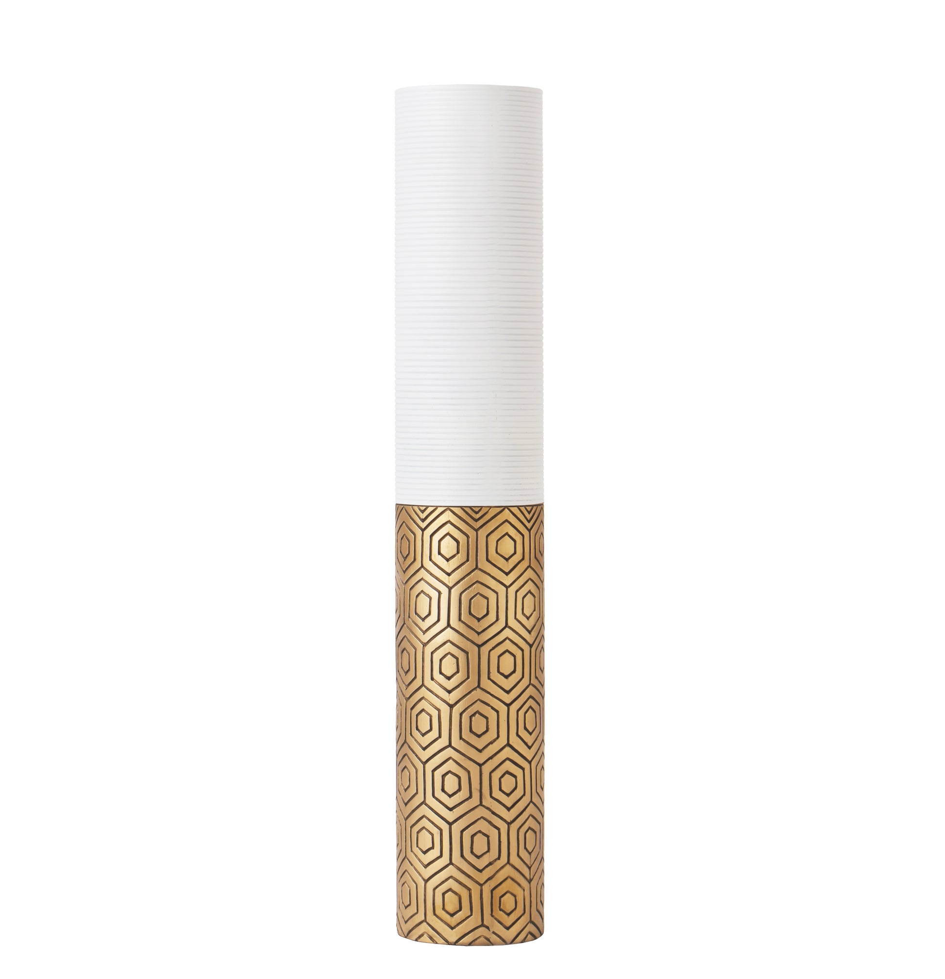 Large Resin Floor Vase – Stylish Waterproof Vase for Fresh & Dried Flowers, gold, black, 34 inches