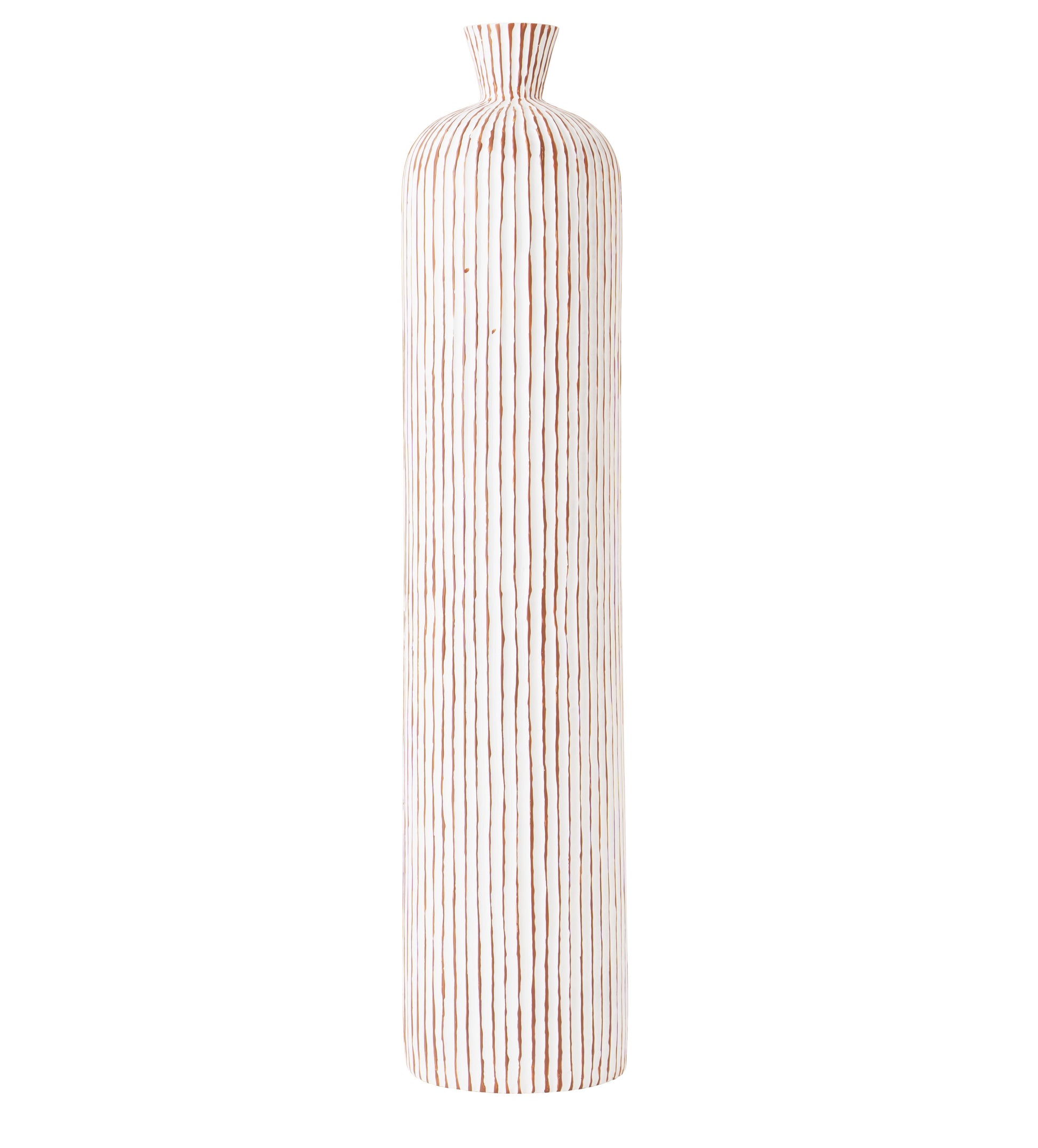 Large Resin Floor Vase – Stylish Waterproof Vase for Fresh & Dried Flowers, white wash, 34 inches