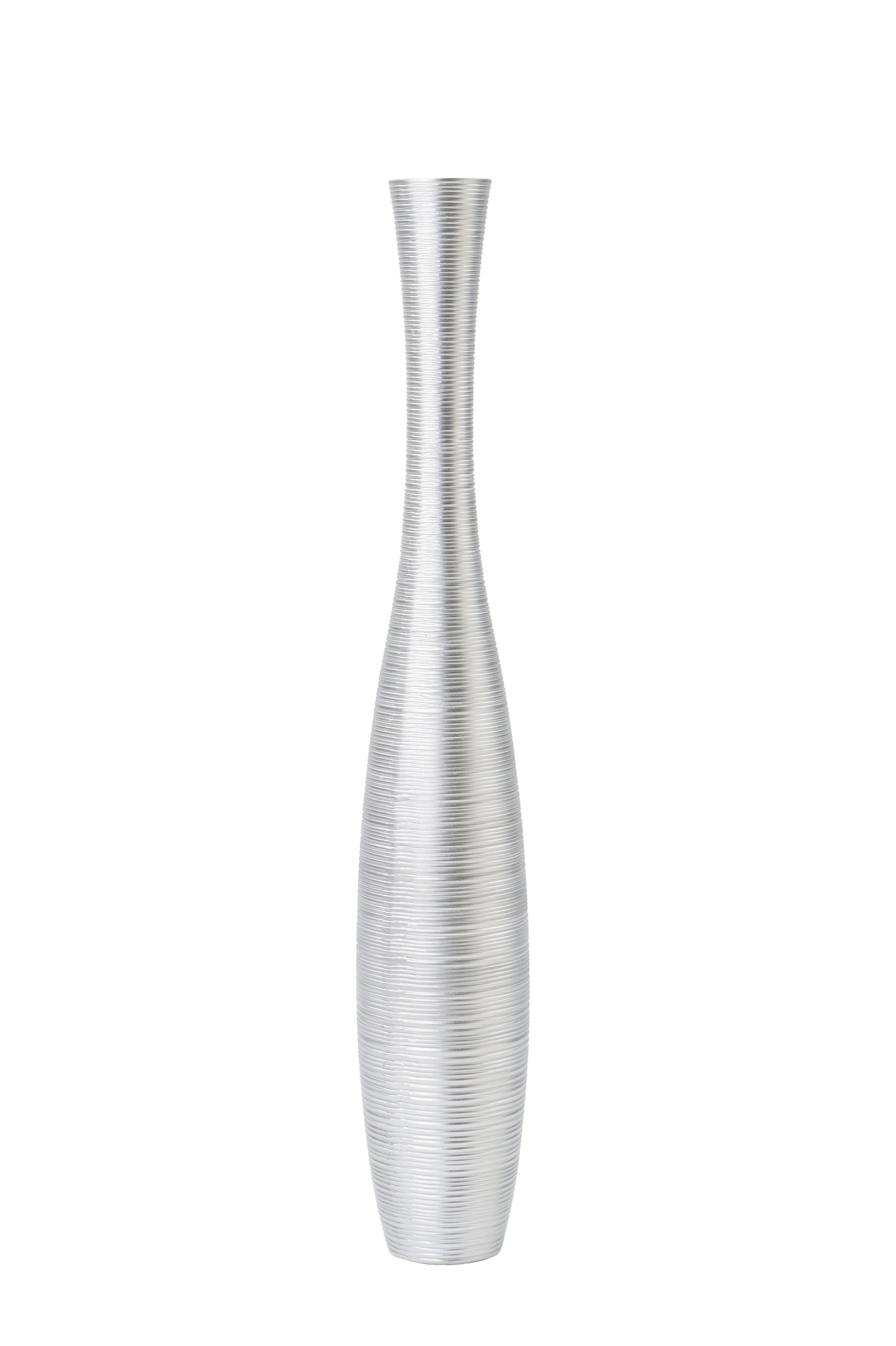 Large Resin Floor Vase – Stylish Waterproof Vase for Fresh & Dried Flowers, silver, 41 inches