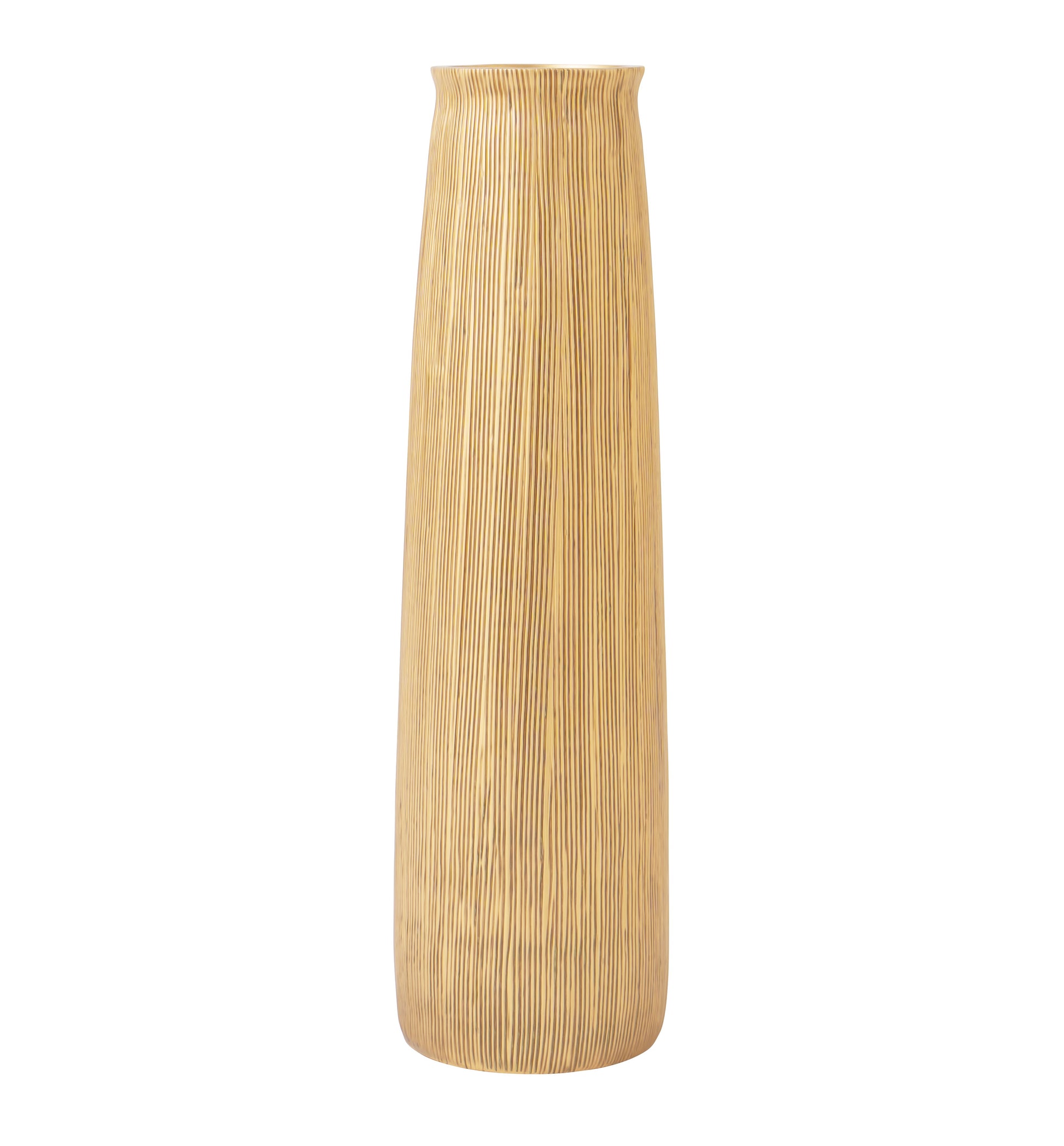 Compact Resin Vase – Stylish Waterproof Decorative Vase for Floor, Table or Shelf, gold, 12 inches