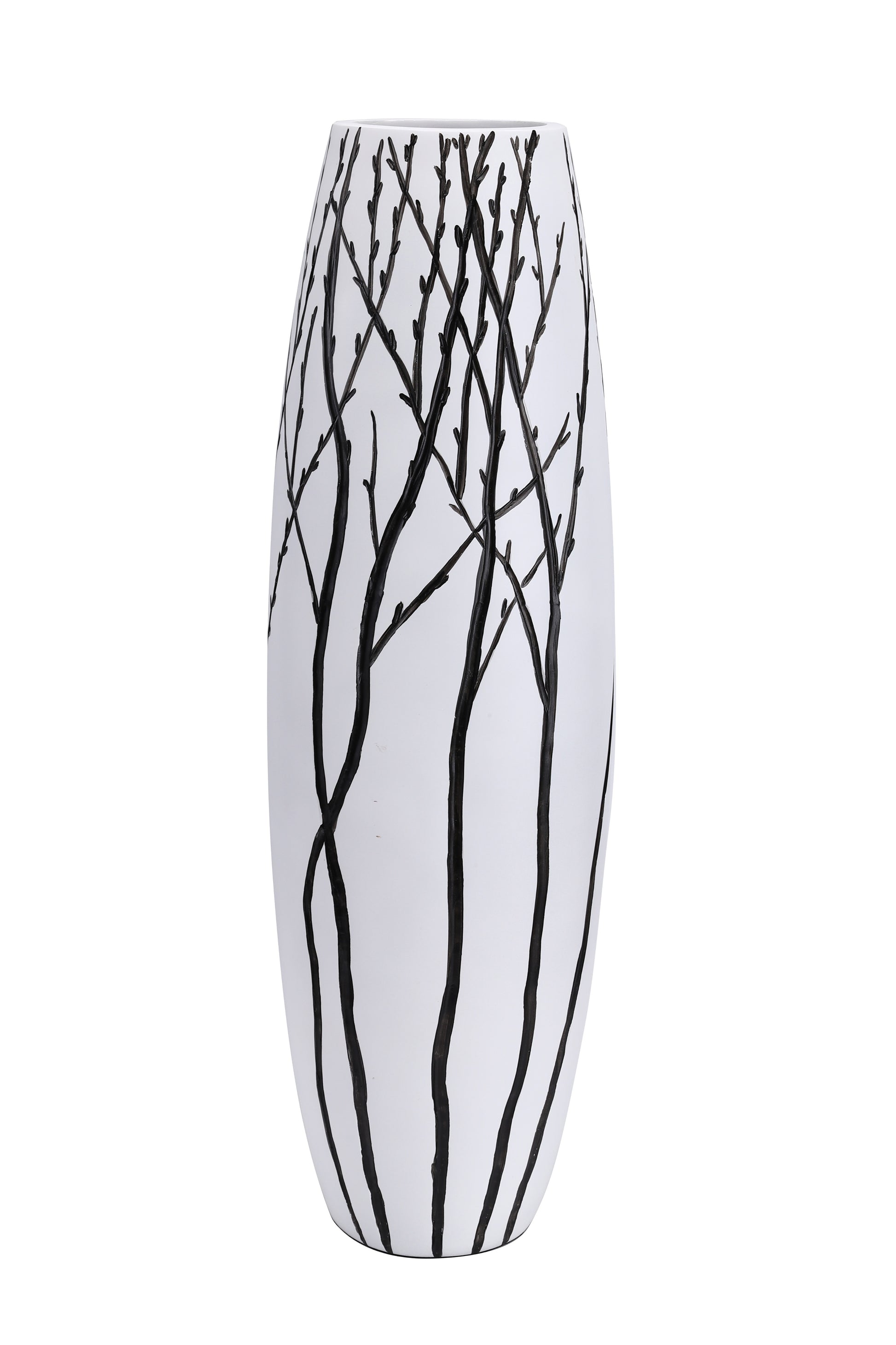 Large Resin Floor Vase – Stylish Waterproof Vase for Fresh & Dried Flowers, white, 26 inches
