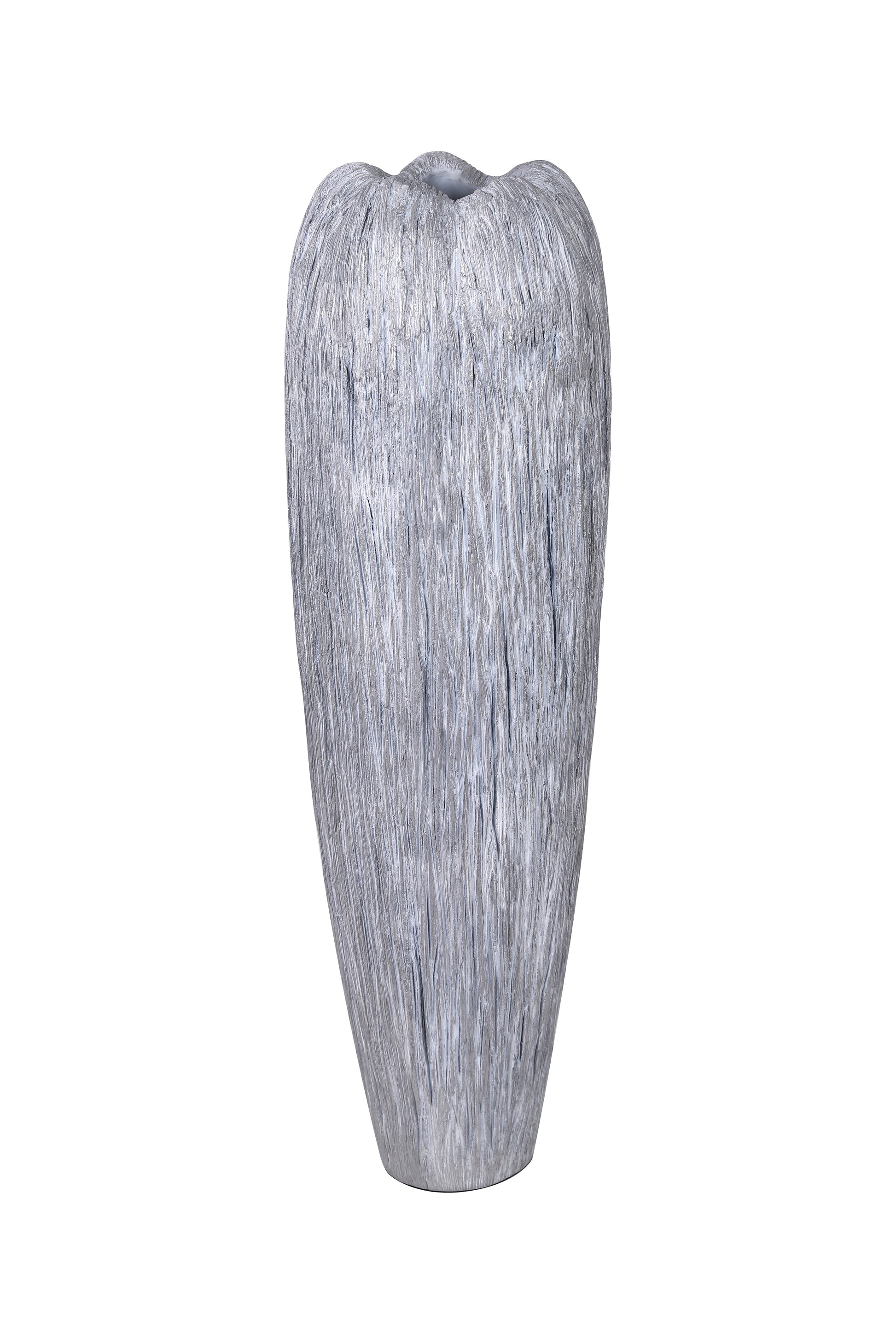 Large Resin Floor Vase – Stylish Waterproof Vase for Fresh & Dried Flowers, silver, 36 inches