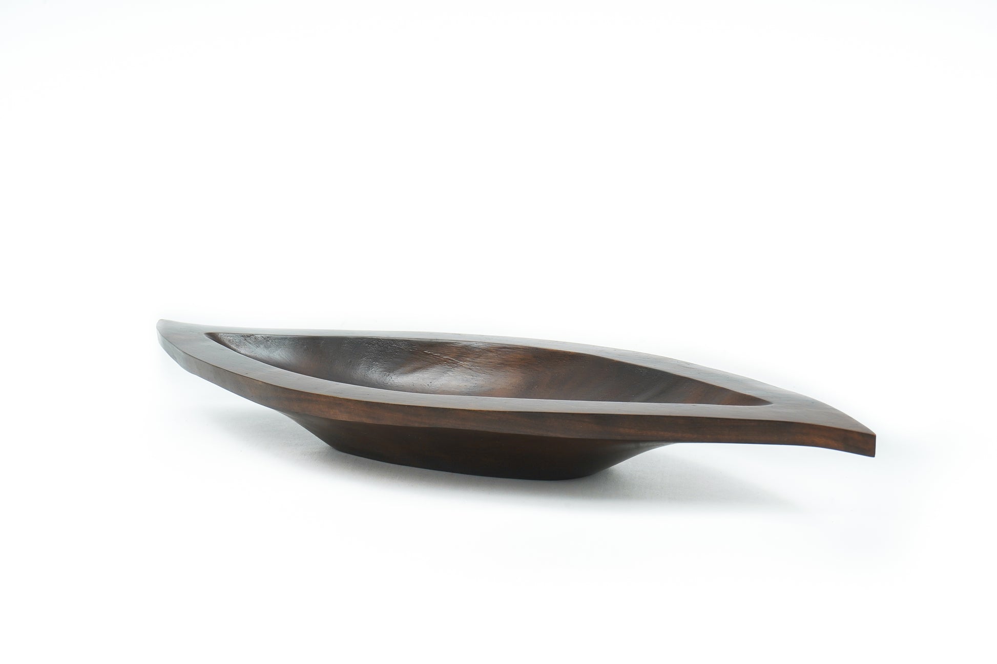 Mango Wood Decorative Bowl – Handmade in Thailand, Lacquered Finish, brown, 24 inches