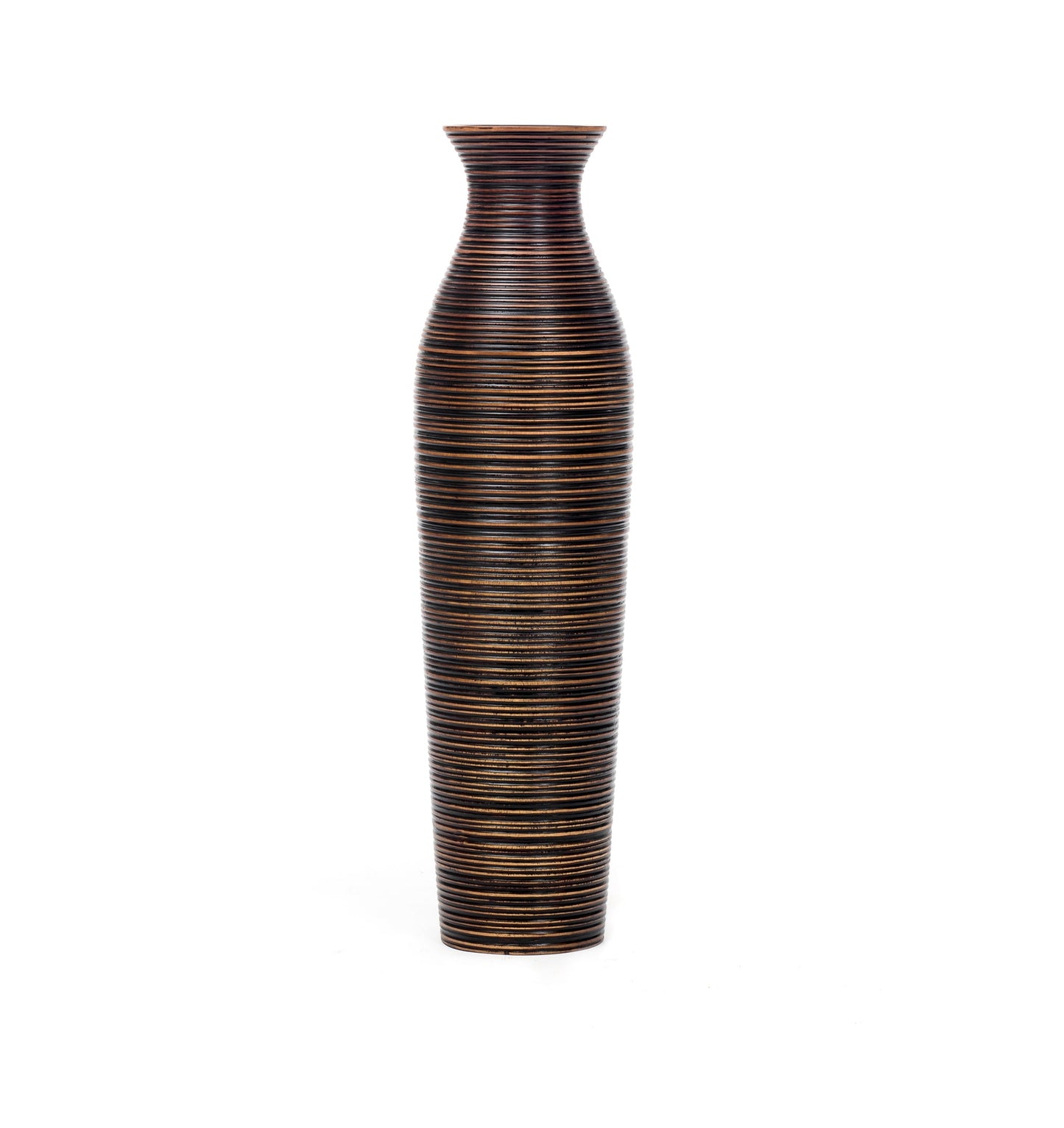 Large Mango Wood Floor Vase – Handcrafted Decorative Highlight from Thailand