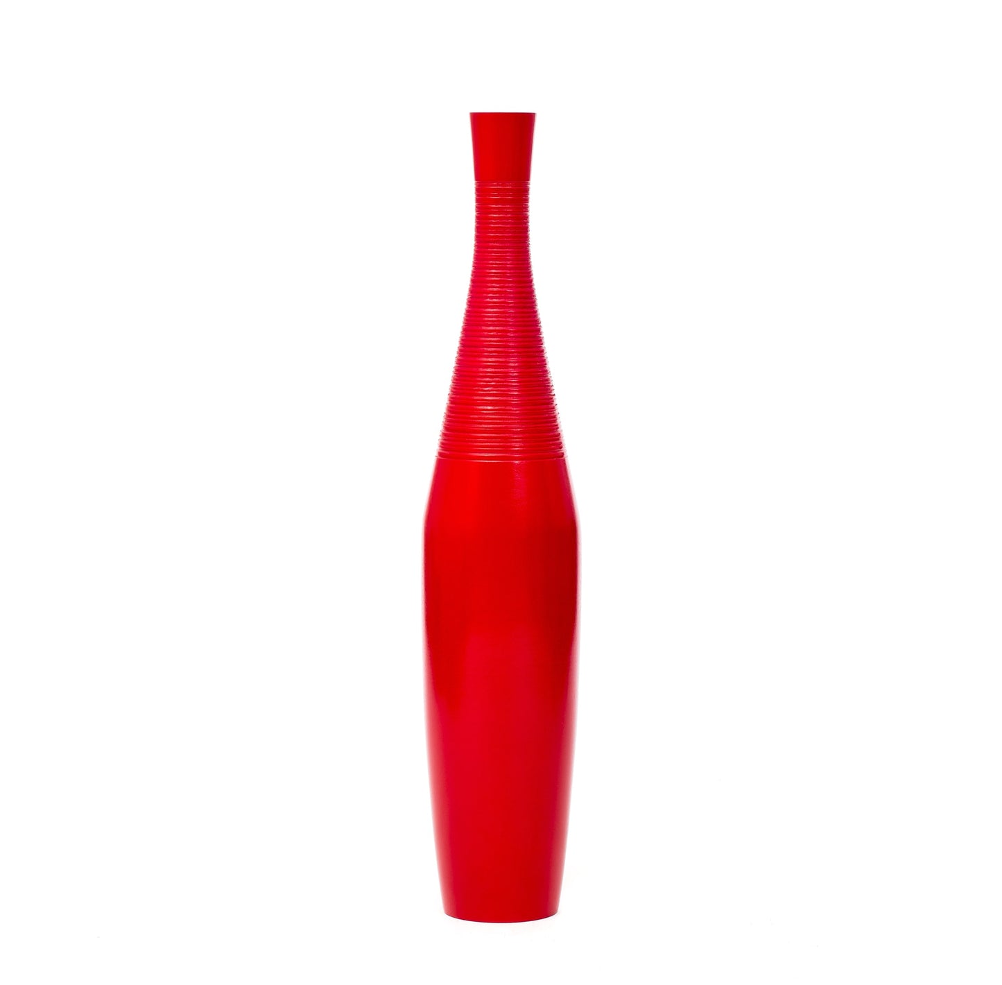 Large Mango Wood Floor Vase – Handcrafted Decorative Highlight from Thailand