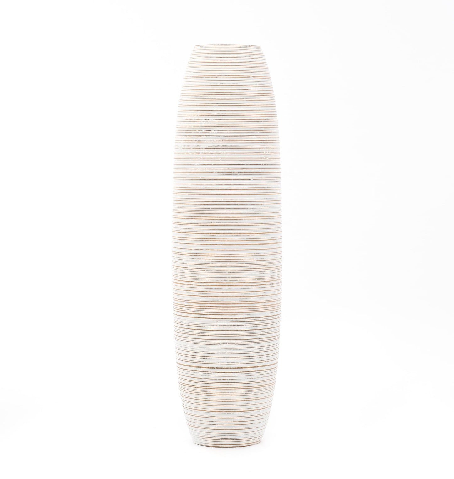 Large Mango Wood Floor Vase – Handcrafted Decorative Highlight from Thailand