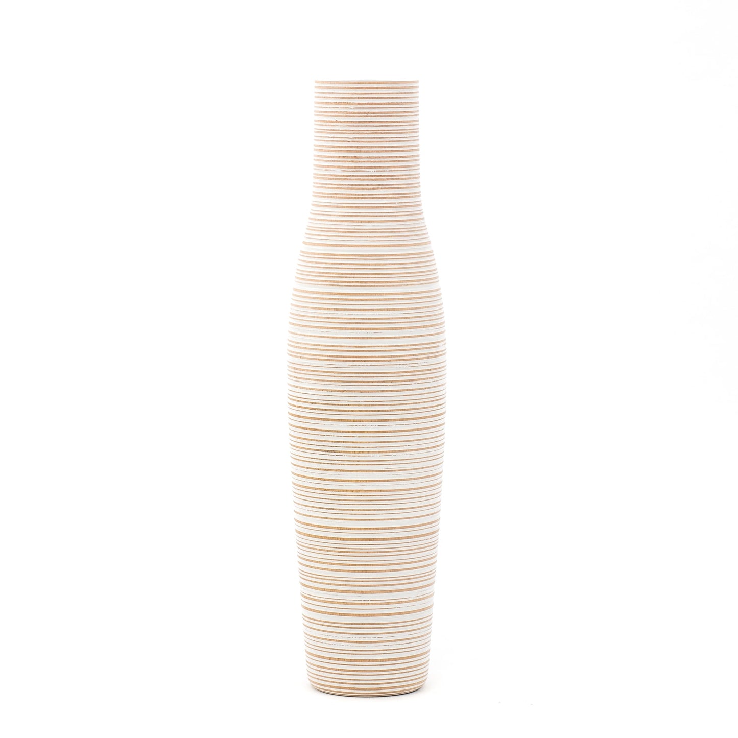 Large Mango Wood Floor Vase – Handcrafted Decorative Highlight from Thailand