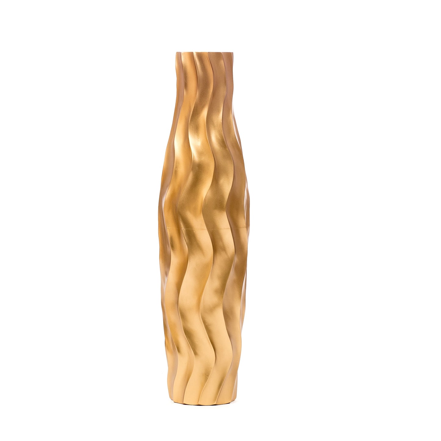 Large Mango Wood Floor Vase – Handcrafted Decorative Highlight from Thailand