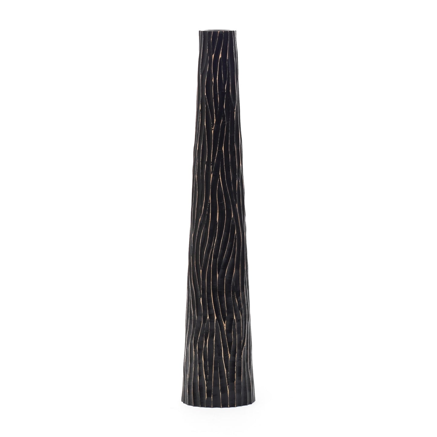 Large Mango Wood Floor Vase – Handcrafted Decorative Highlight from Thailand