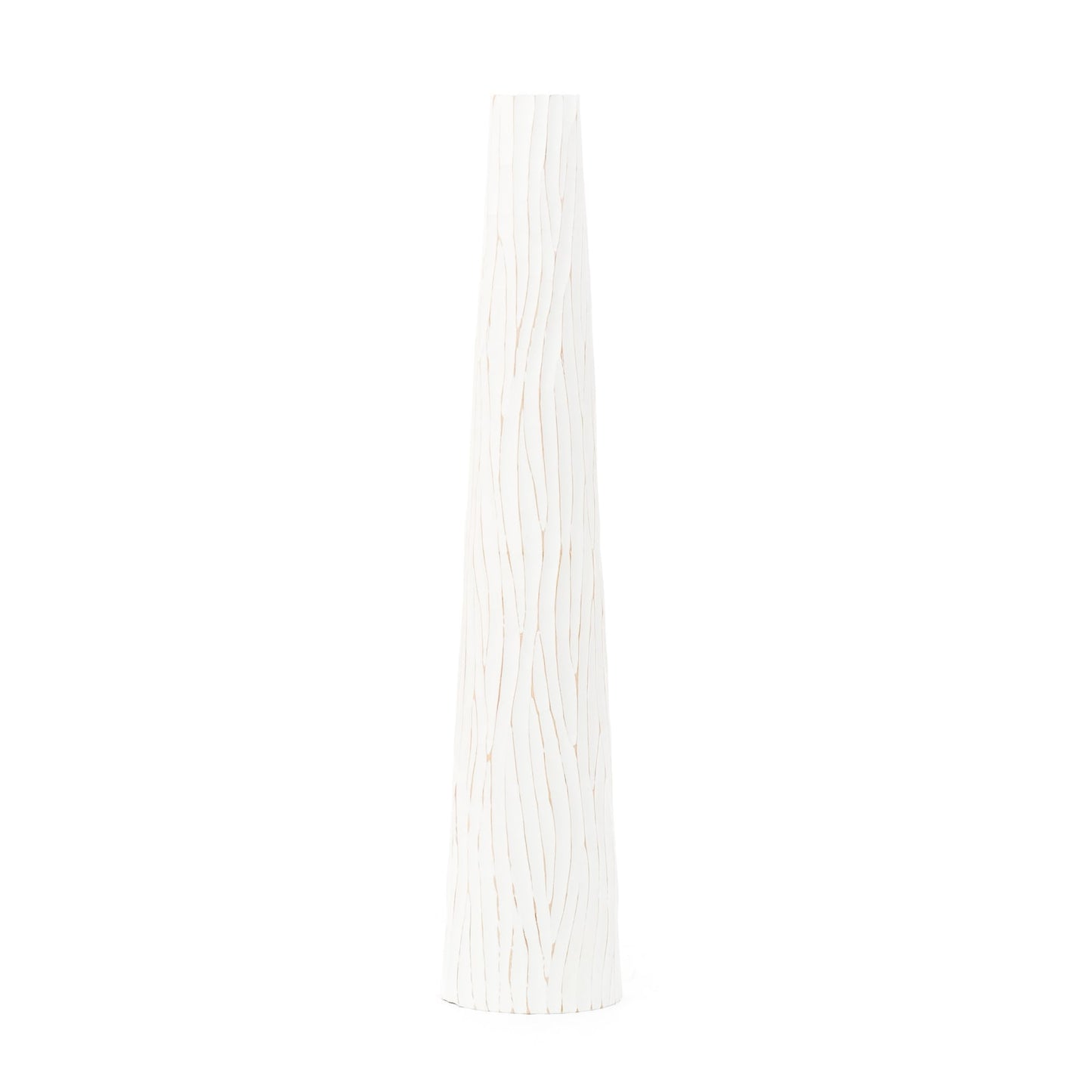 Large Mango Wood Floor Vase – Handcrafted Decorative Highlight from Thailand