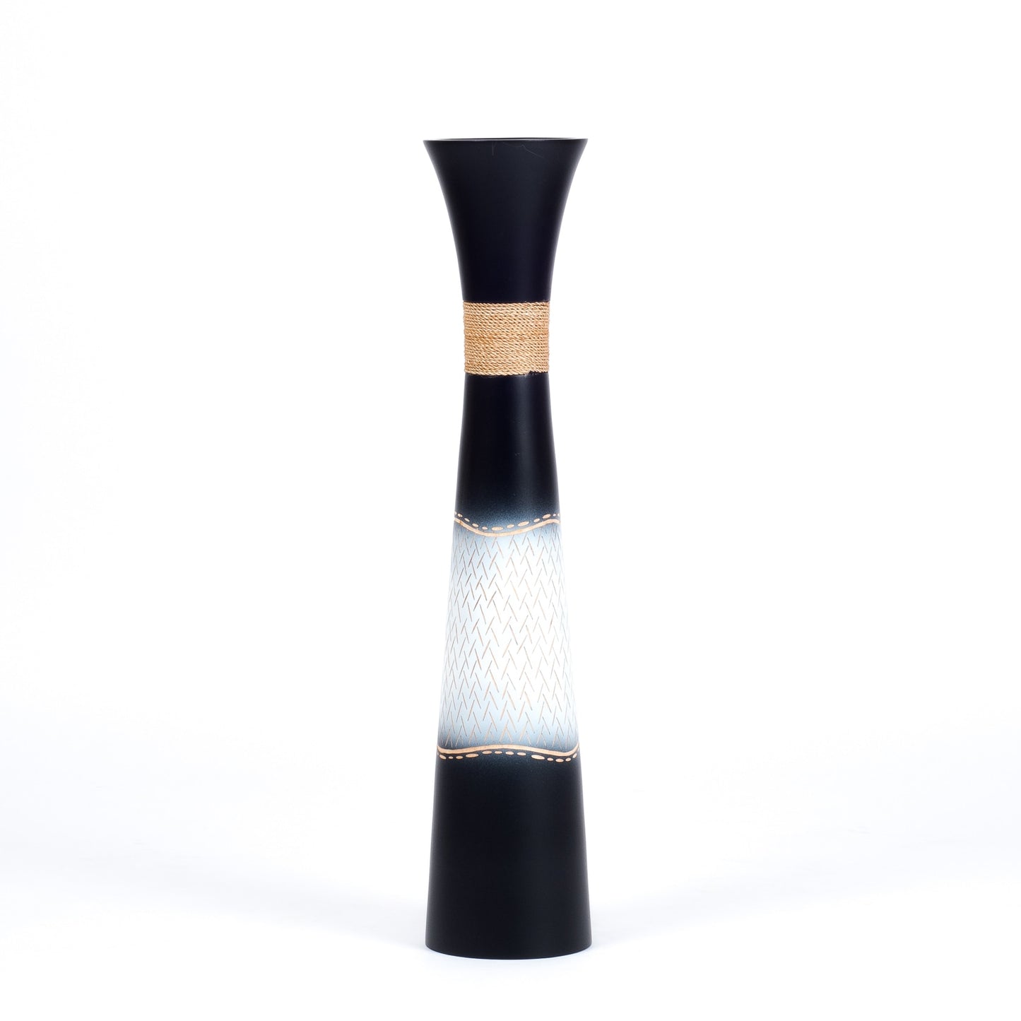 Large Mango Wood Floor Vase – Handcrafted Decorative Highlight from Thailand