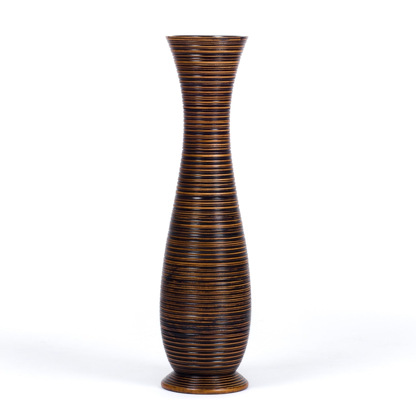 Large Mango Wood Floor Vase – Handcrafted Decorative Highlight from Thailand