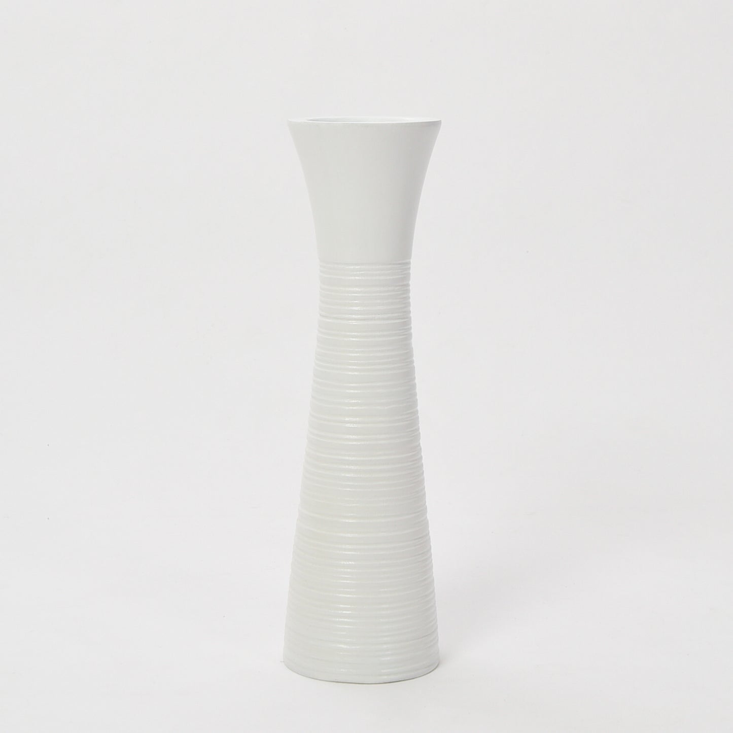 Compact Resin Vase – Stylish Waterproof Decorative Vase for Floor, Table or Shelf, white, 14 inches