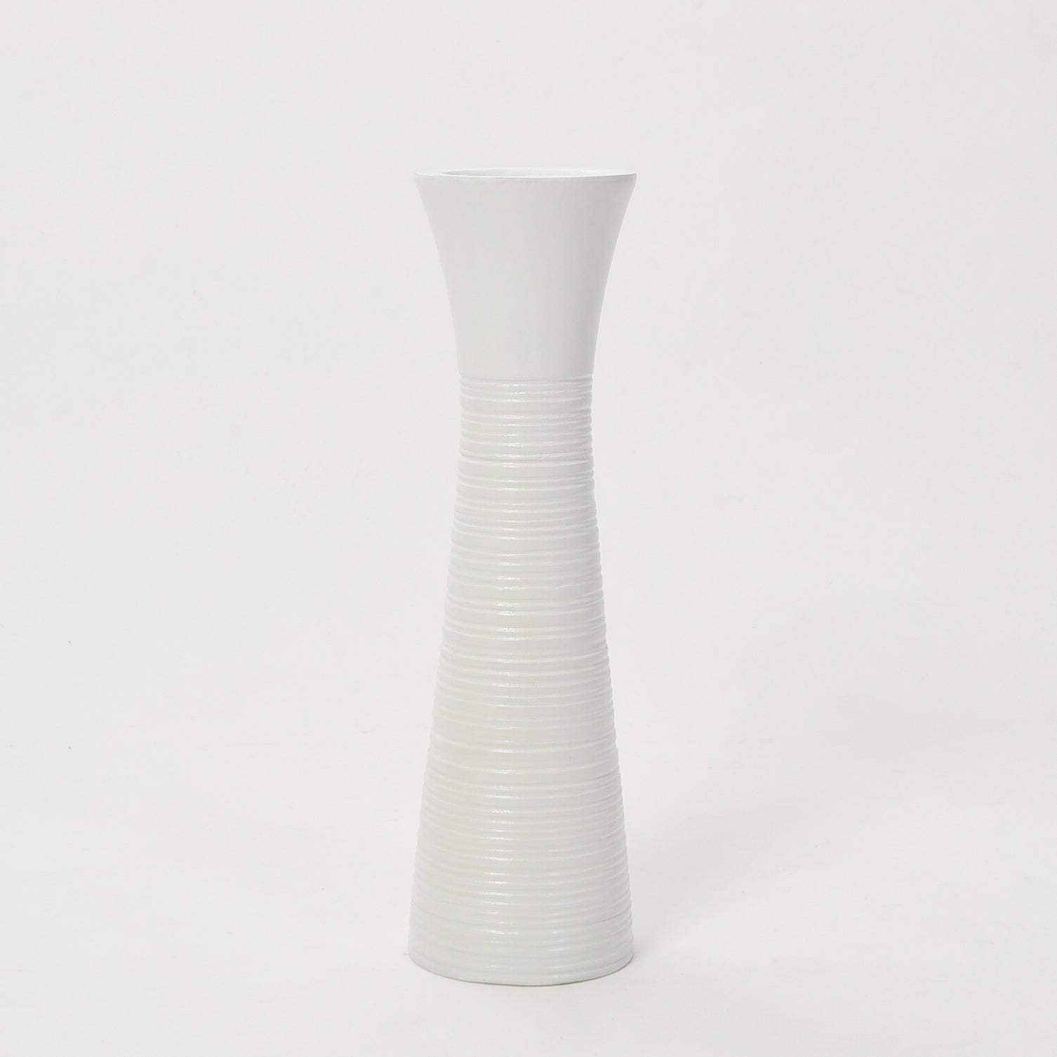 Compact Resin Vase – Stylish Waterproof Decorative Vase for Floor, Table or Shelf, white, 14 inches