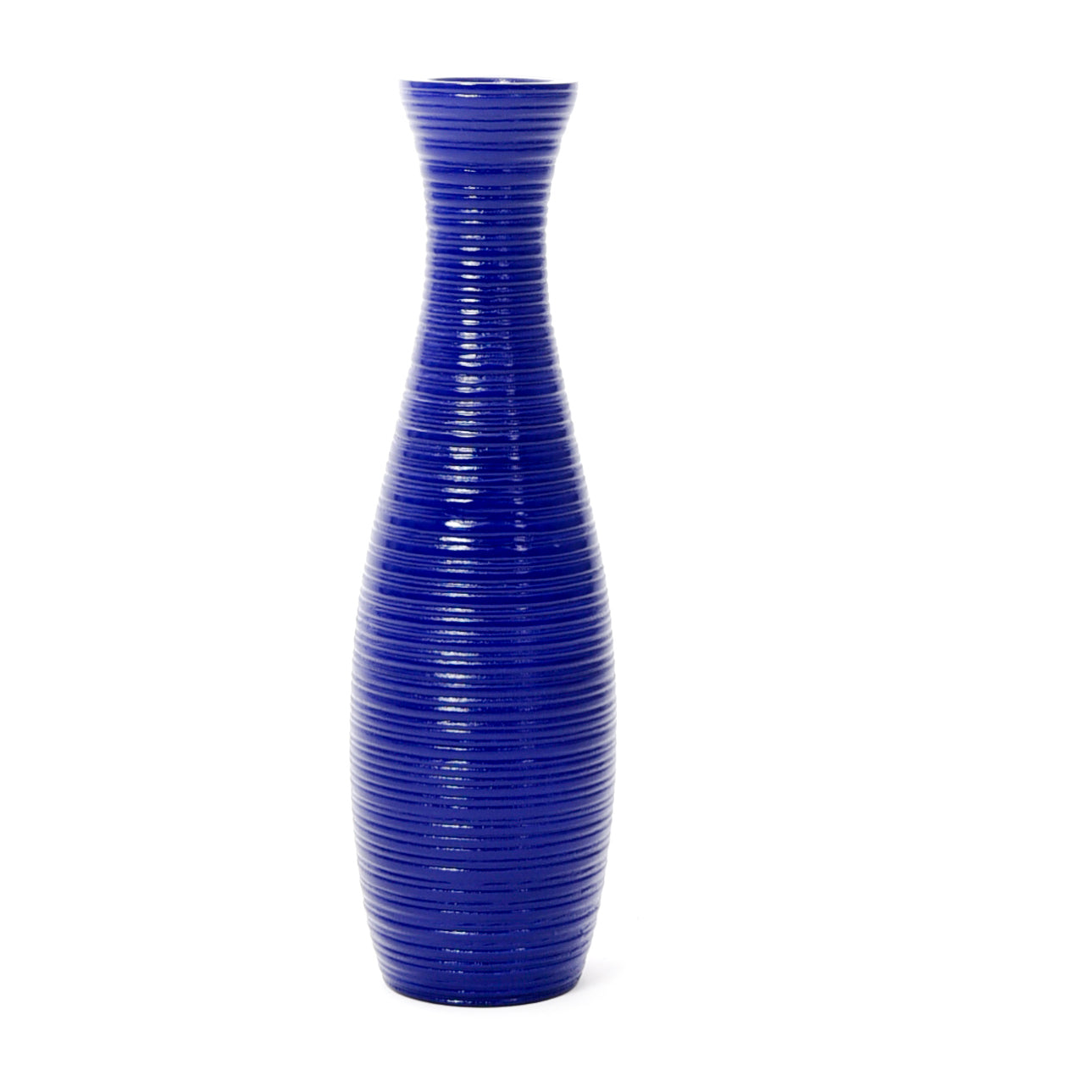 Compact Resin Vase – Stylish Waterproof Decorative Vase for Floor, Table or Shelf, blue, 14 inches