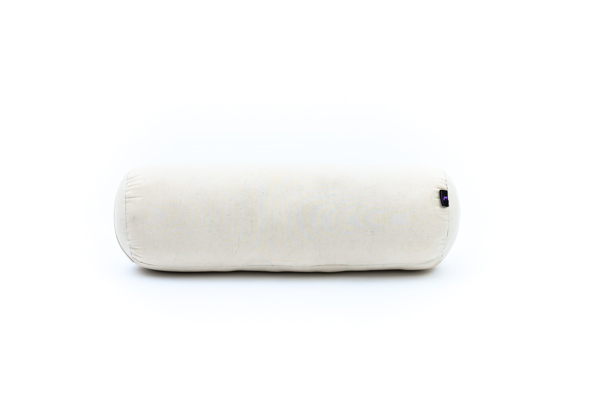 Large Yoga Bolster – Kapok-Filled Meditation Cushion with Cotton Cover, Cl01 - Ecru